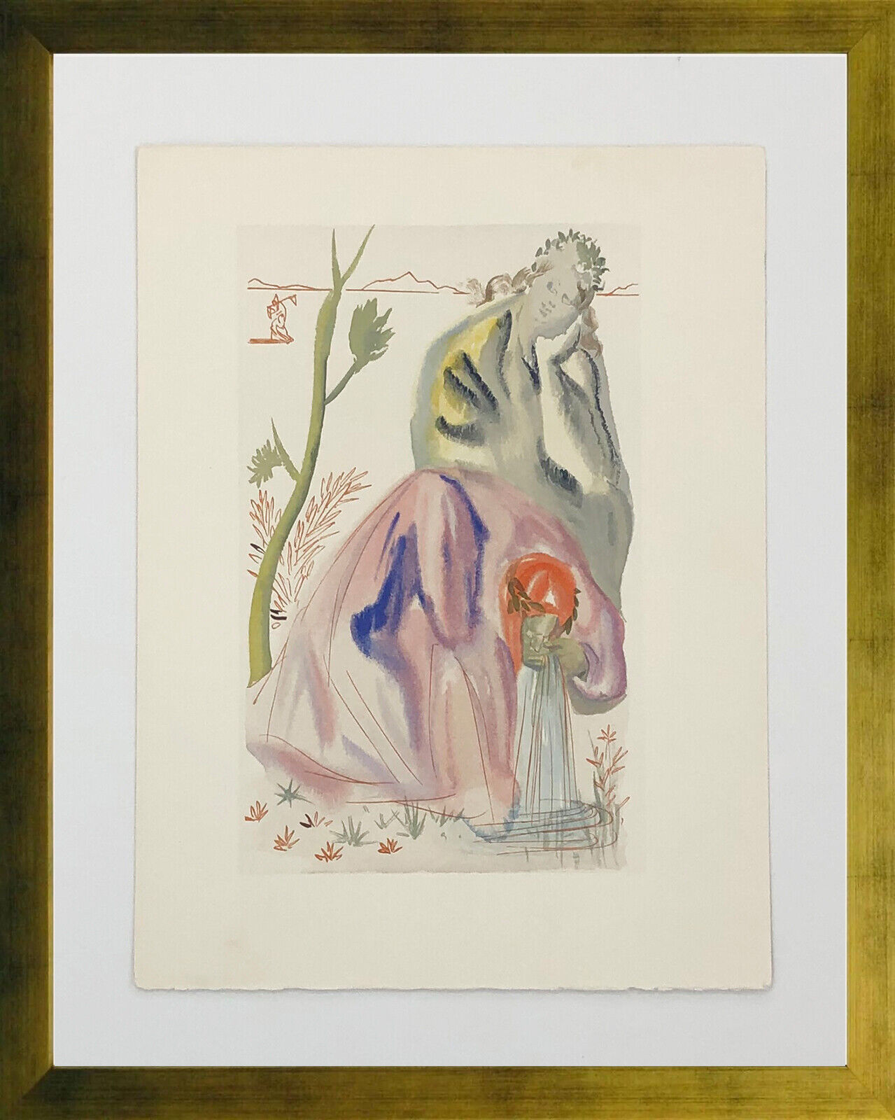 Artwork by Salvador Dalí, PURGATORY CANTO 22, Made of Woodblock 