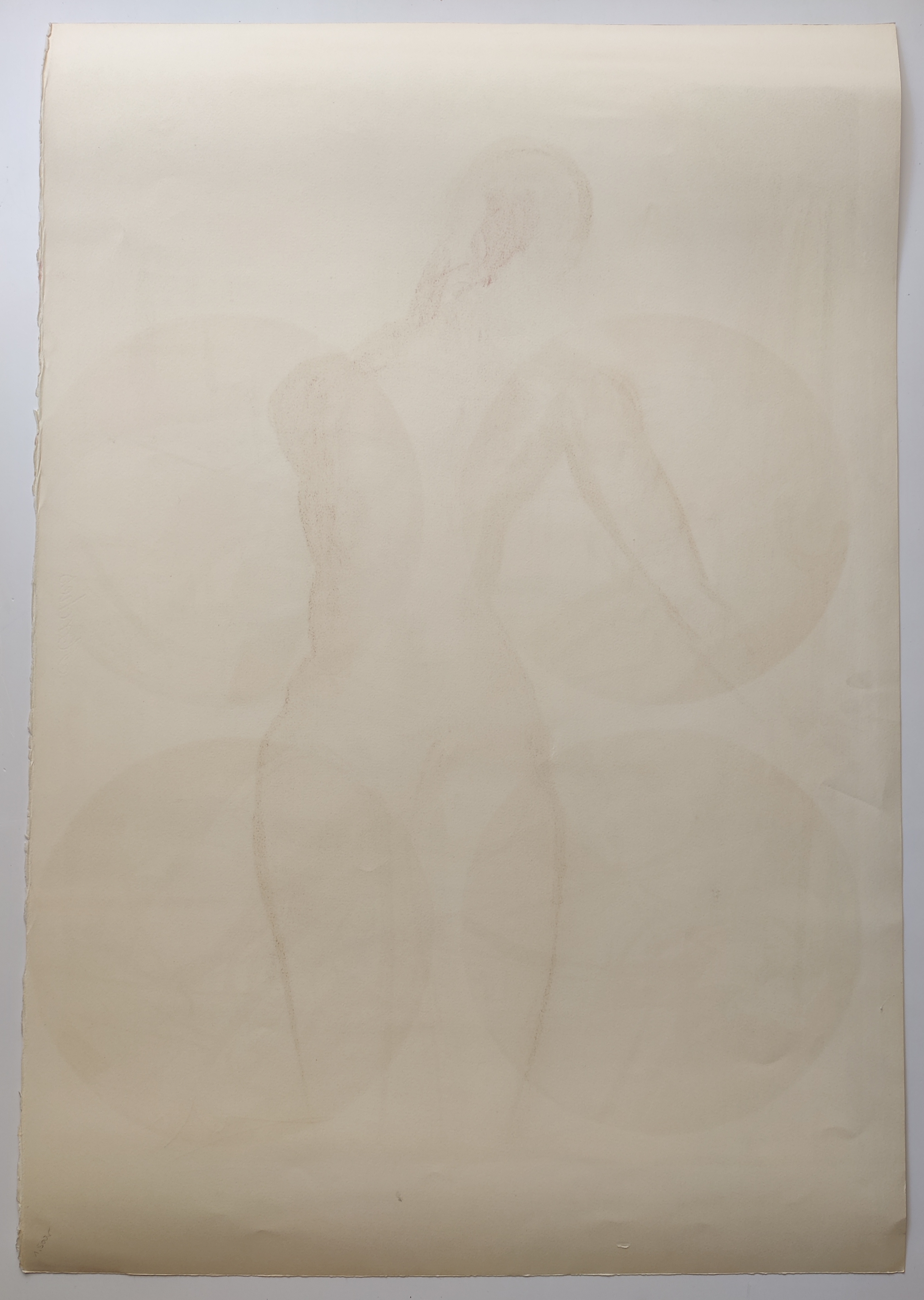 A painting of a woman holding a trident in her hand.