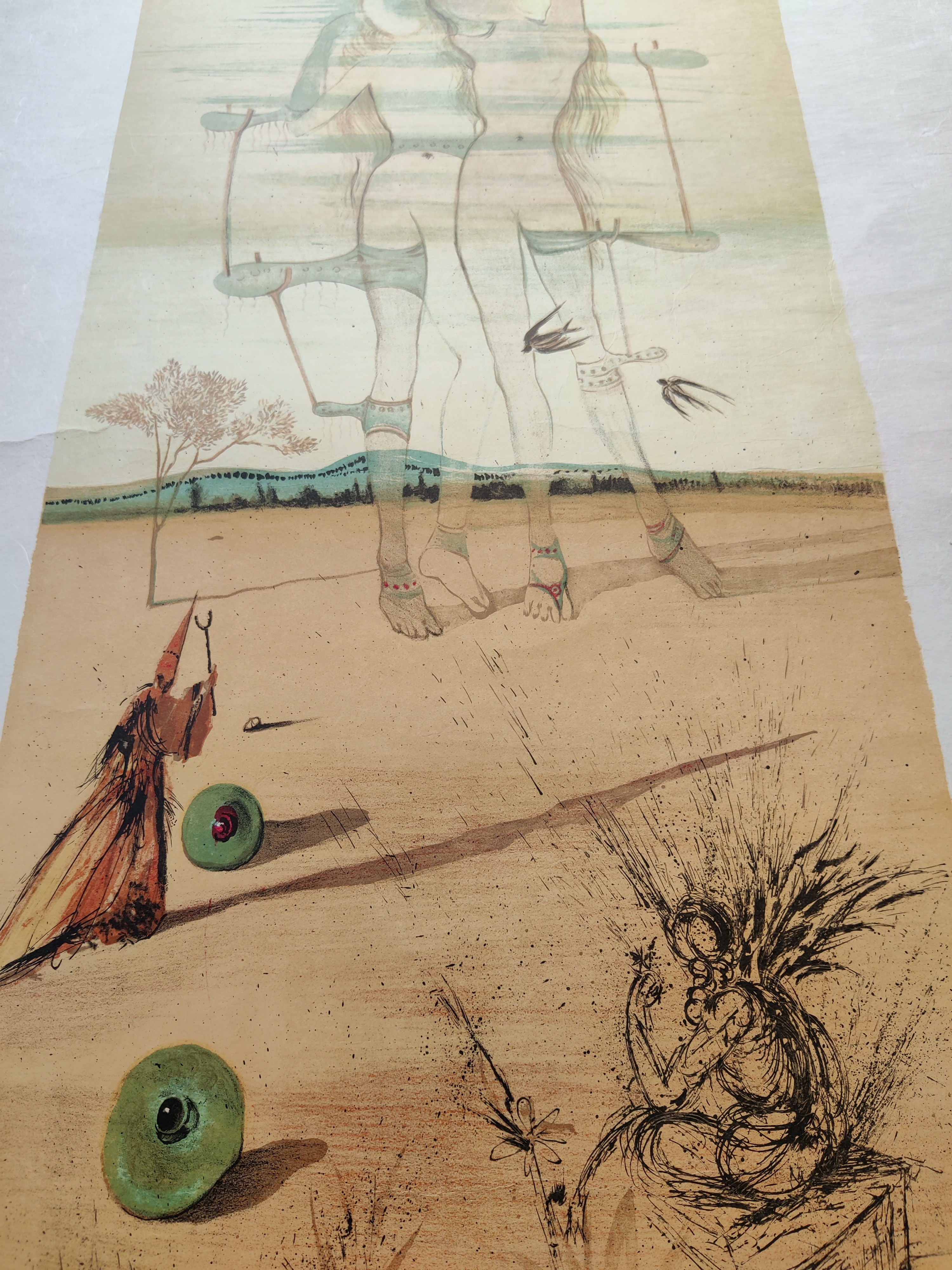 A drawing of a man and a woman in a field.