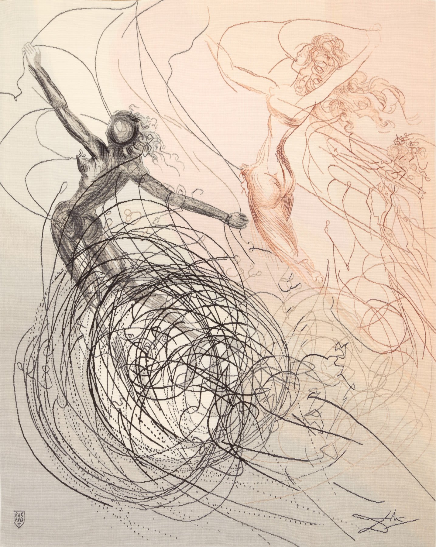 Artwork by Salvador Dalí, Femmes Dans Les Vagues (Aubuson Tapestry), Made of Tapestry Textile 