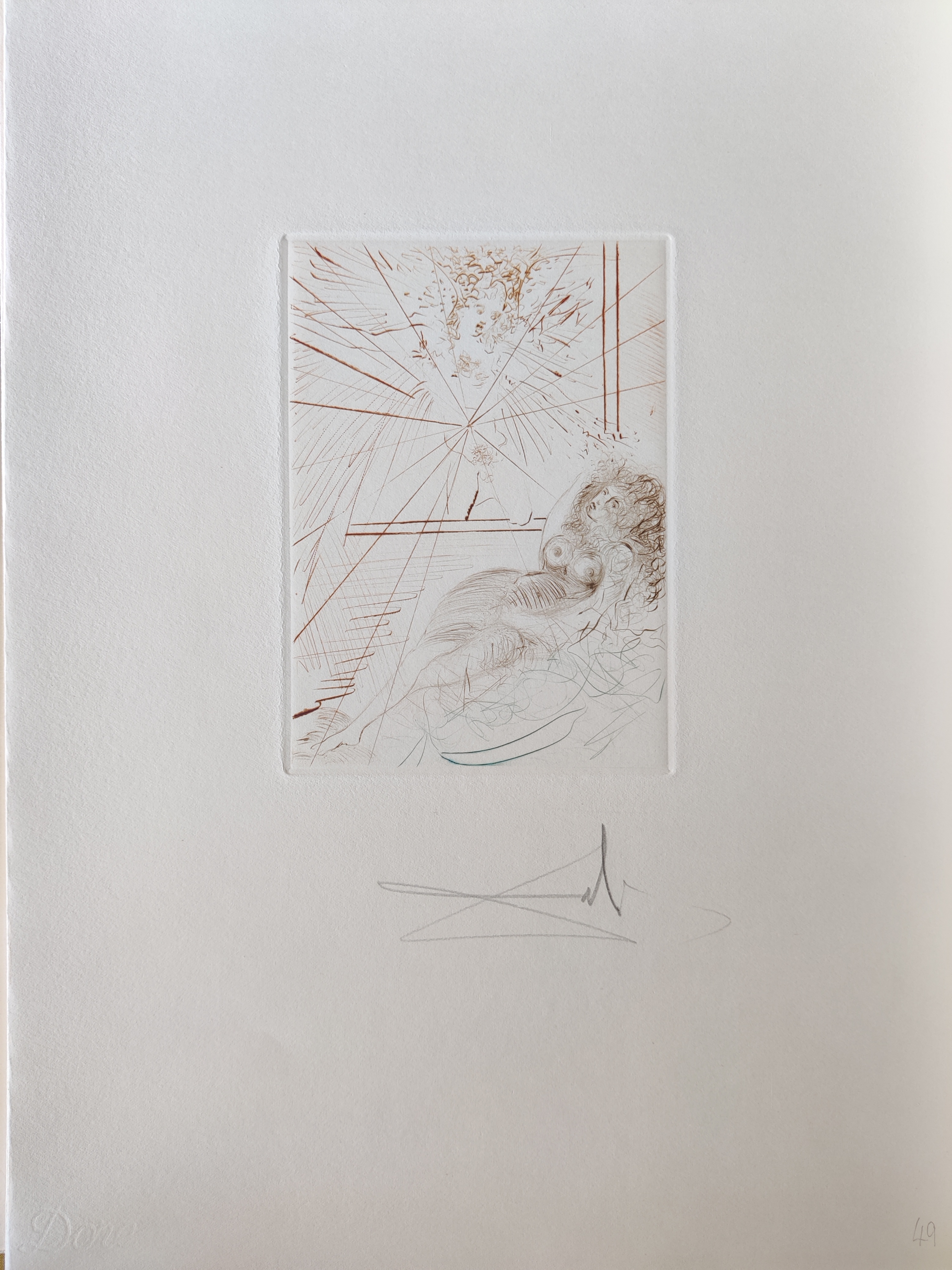 A series of drawings on a white wall. 