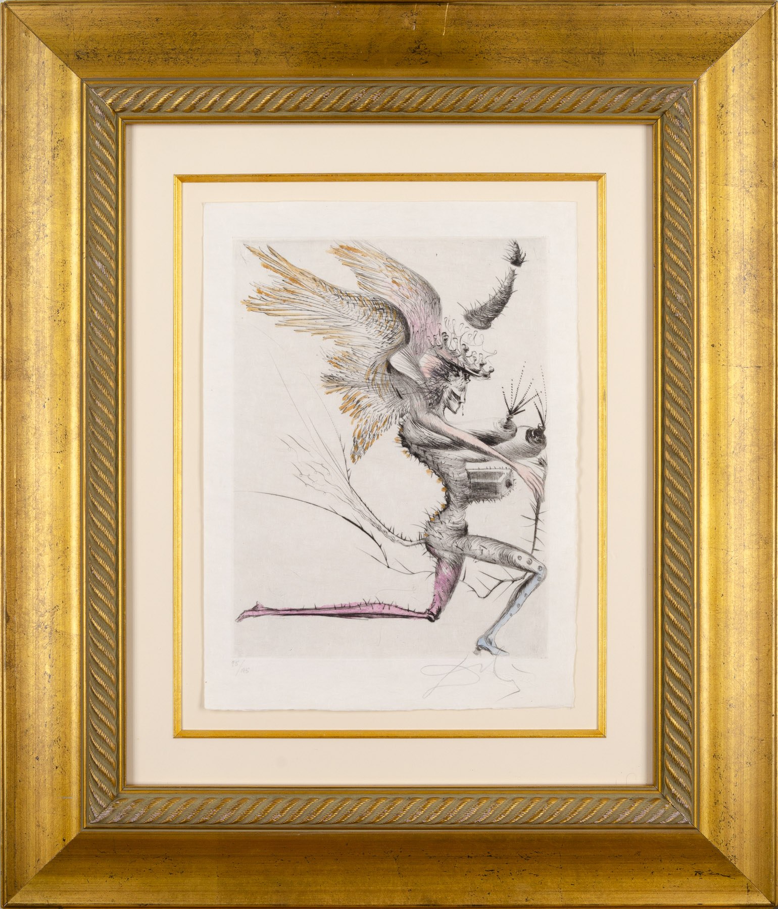 Artwork by Salvador Dalí, Le Démon Ailé, Made of Drypoint 