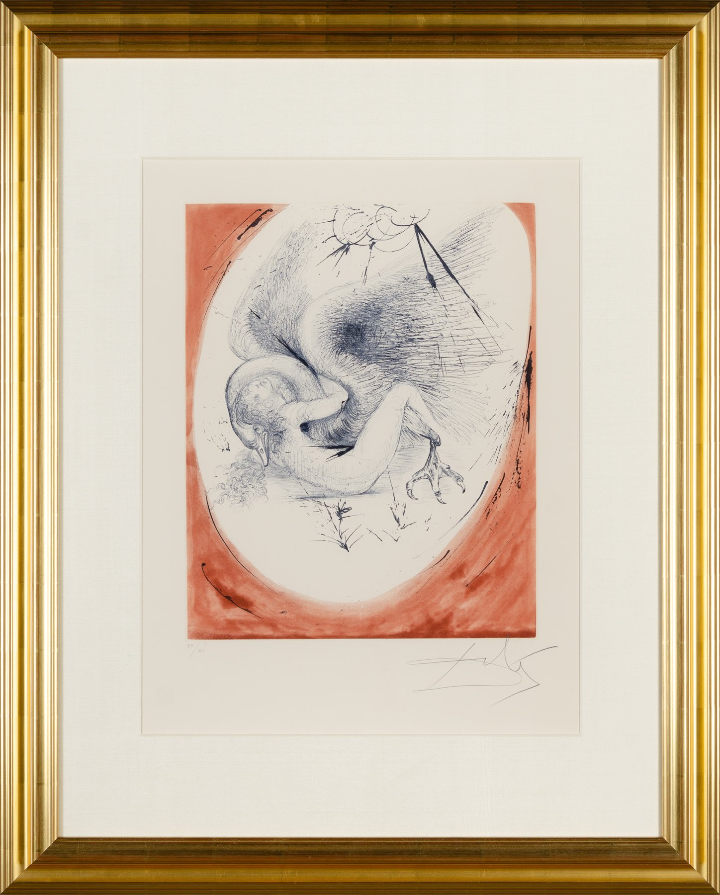 Artwork by Salvador Dalí, Leda, Made of Etching & Aquatint 