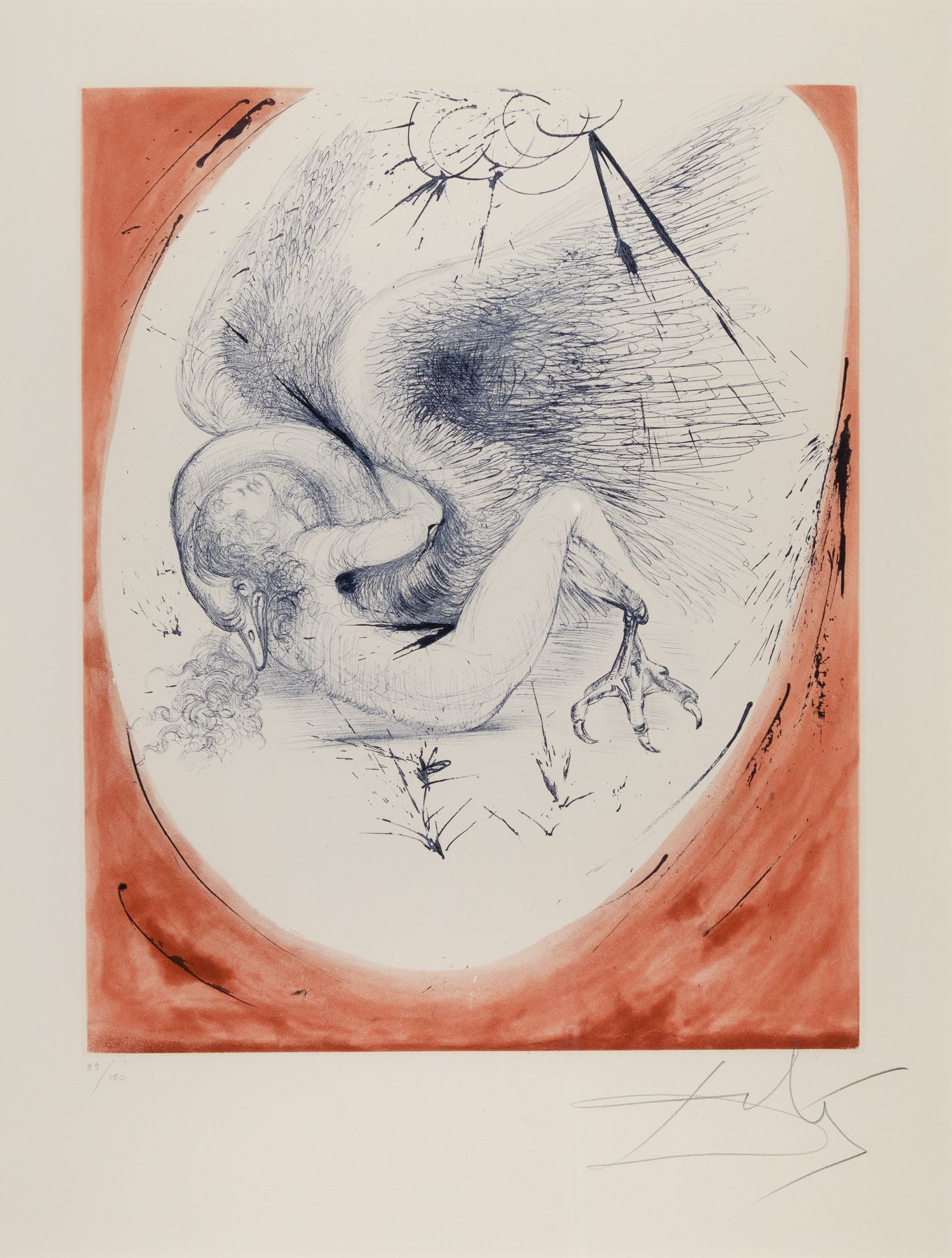 Artwork by Salvador Dalí, Leda, Made of Etching & Aquatint 