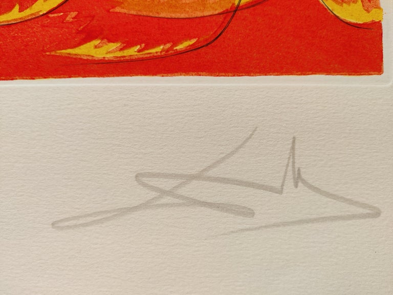 A painting of a ship in the middle of a fire.