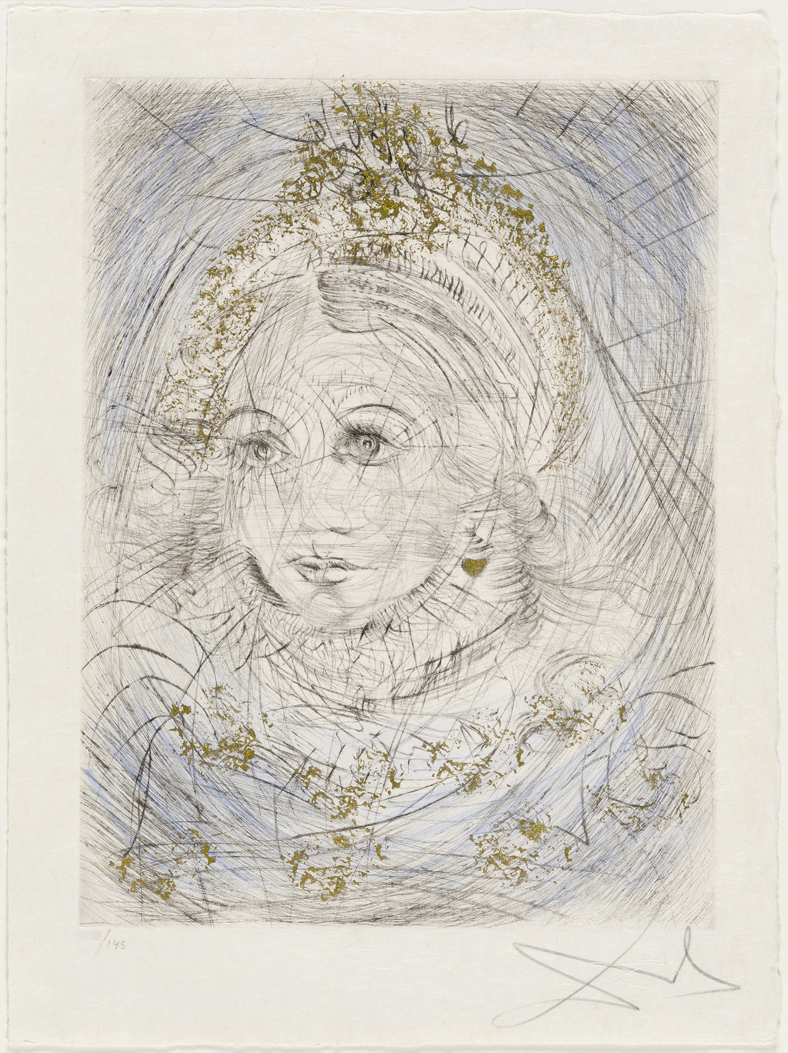 Portrait De Marguerite by Salvador Dalí, 1968-1969