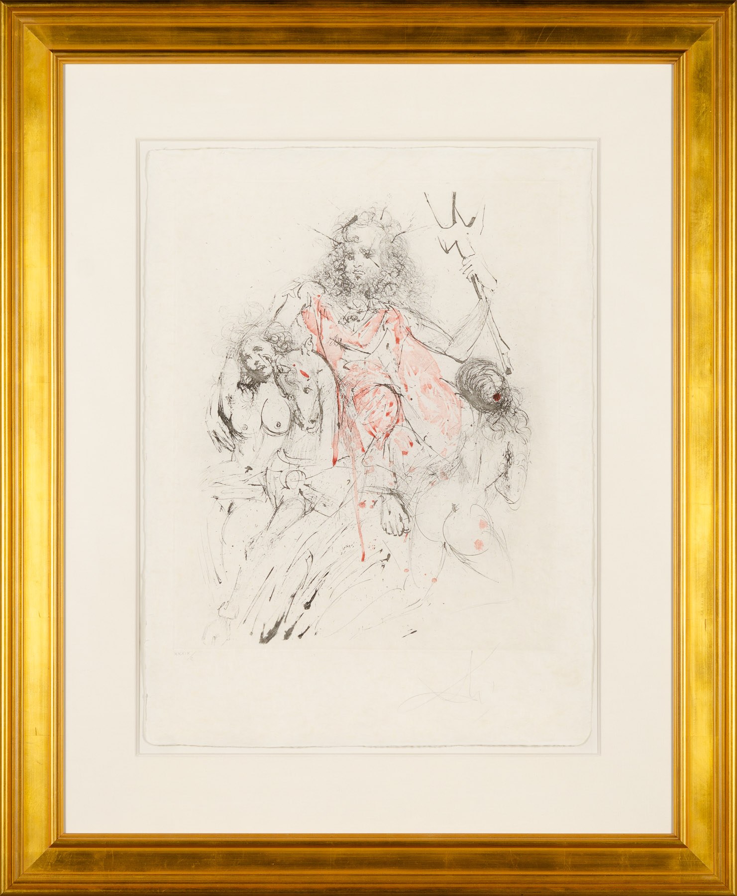 Artwork by Salvador Dalí, Poseidon, Made of etching 