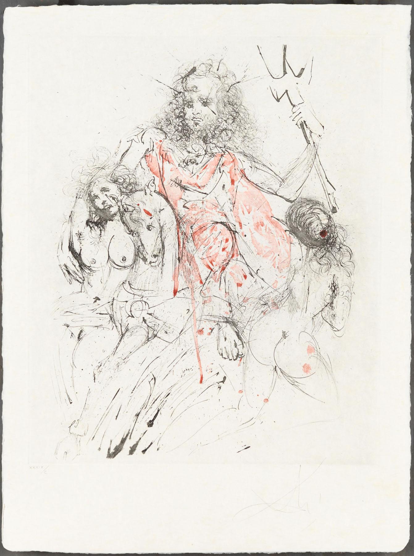 Artwork by Salvador Dalí, Poseidon, Made of etching 