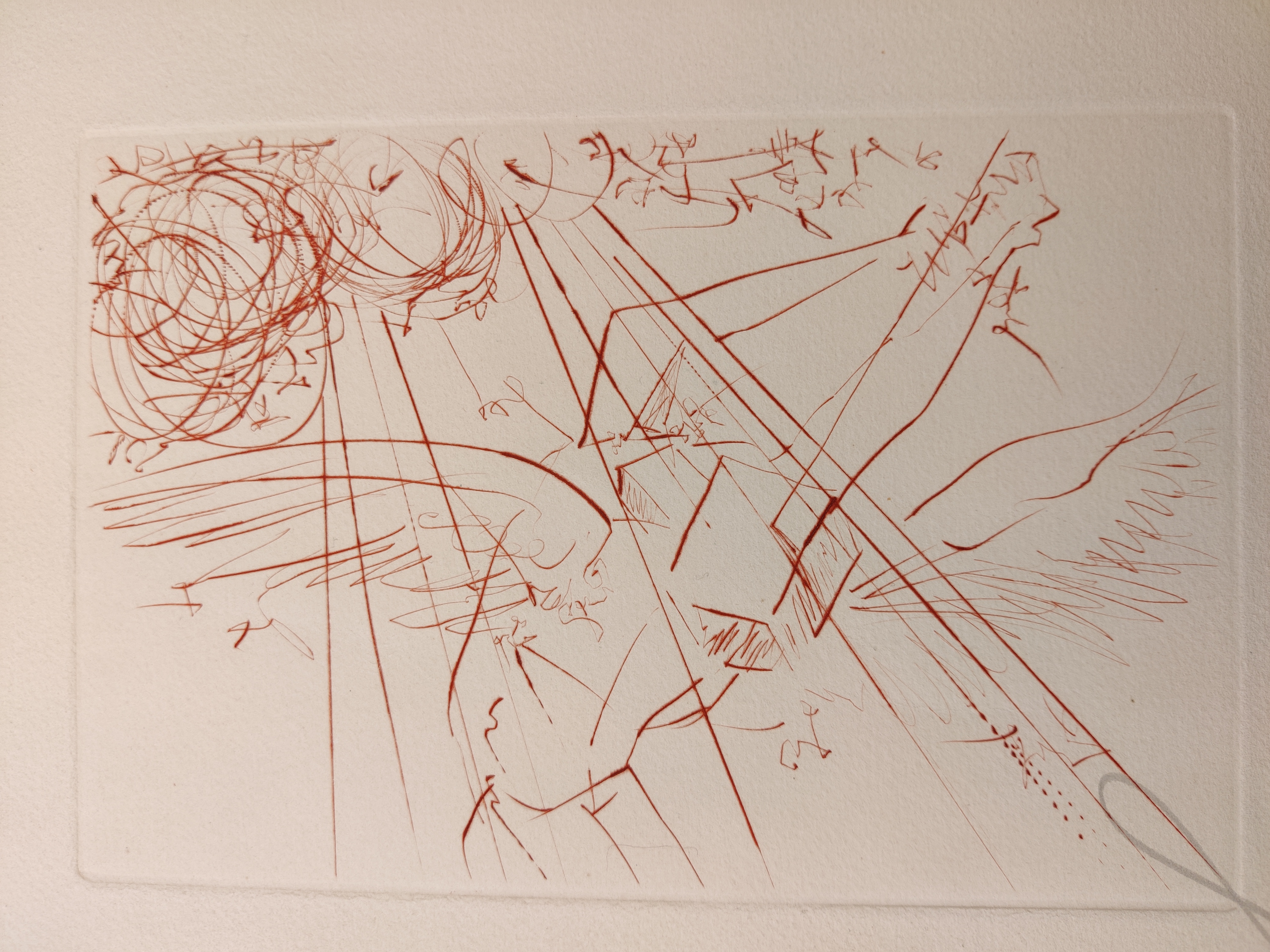 A drawing of a group of people on a beach.