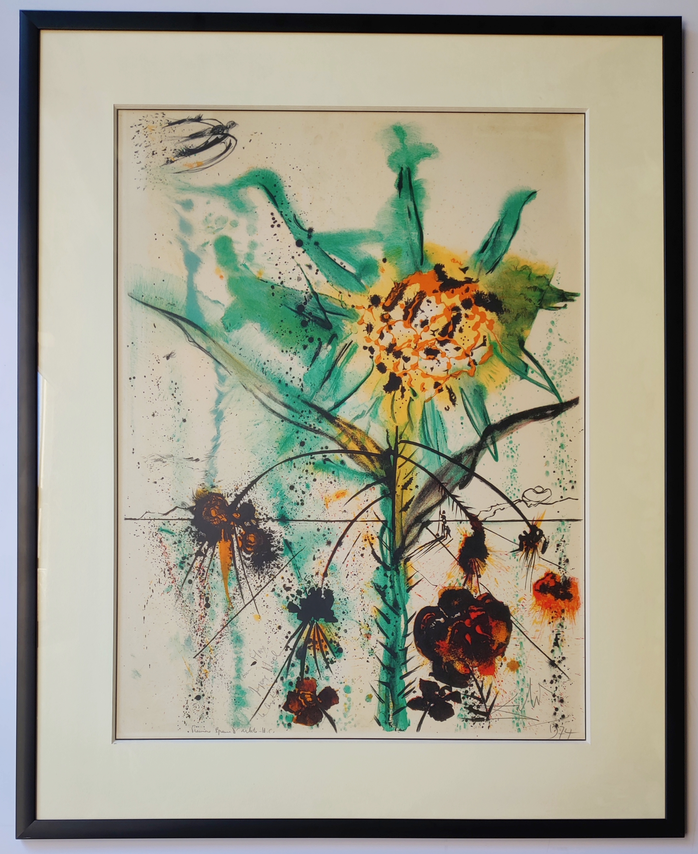 Sun Goddess Flower by Salvador Dalí, dated 1974