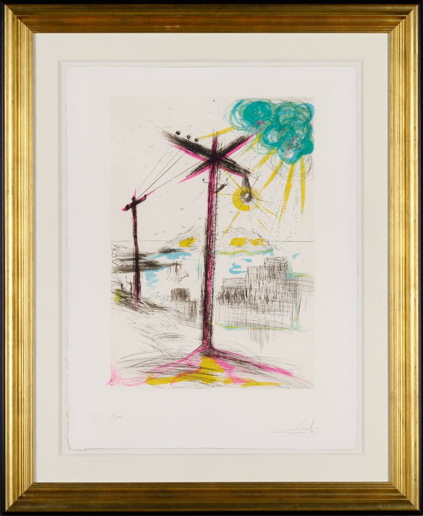 Artwork by Salvador Dalí, Telegraph Hill, Made of Drypoint 