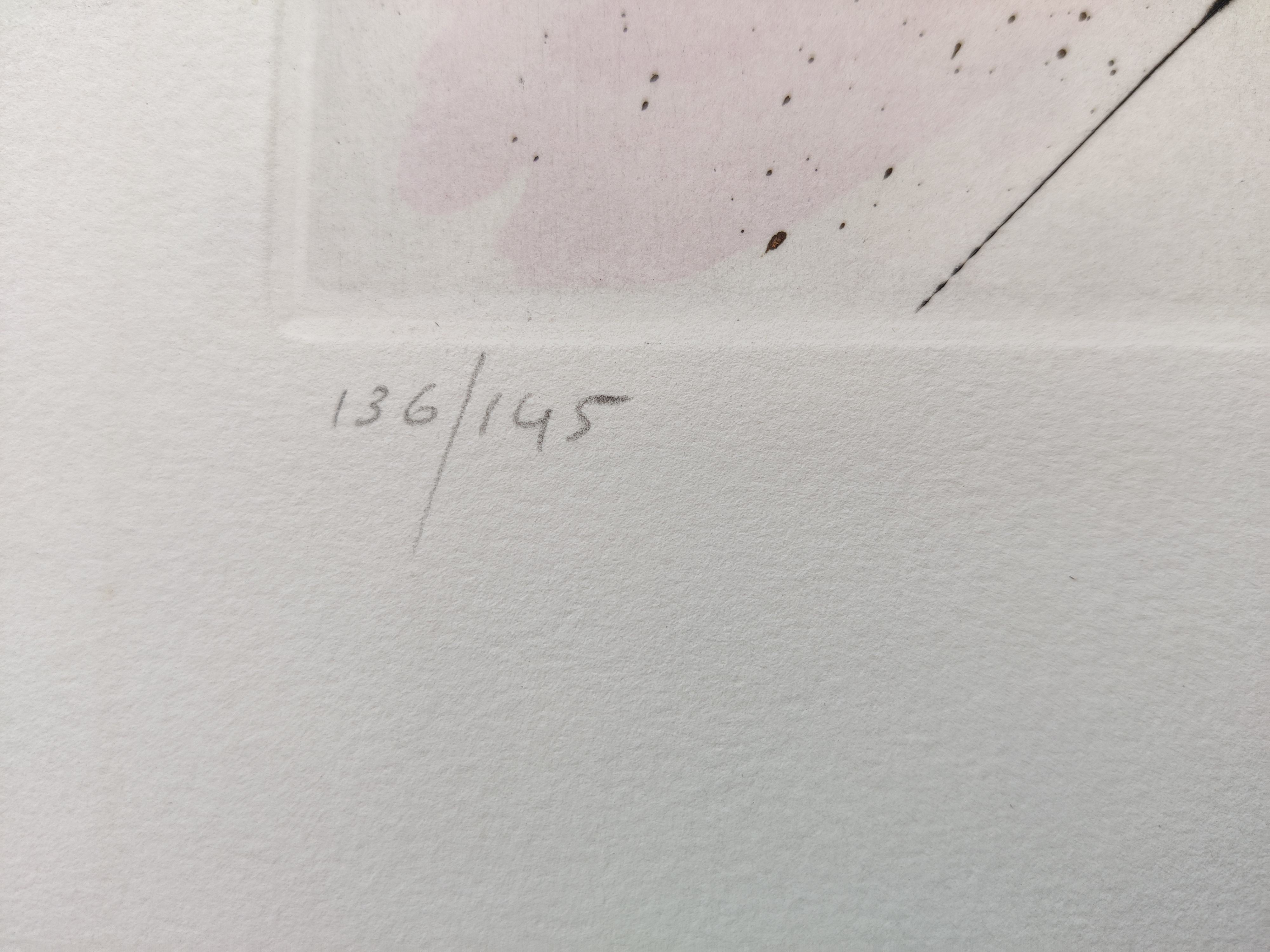 A drawing of a woman in a pink dress holding a flower.