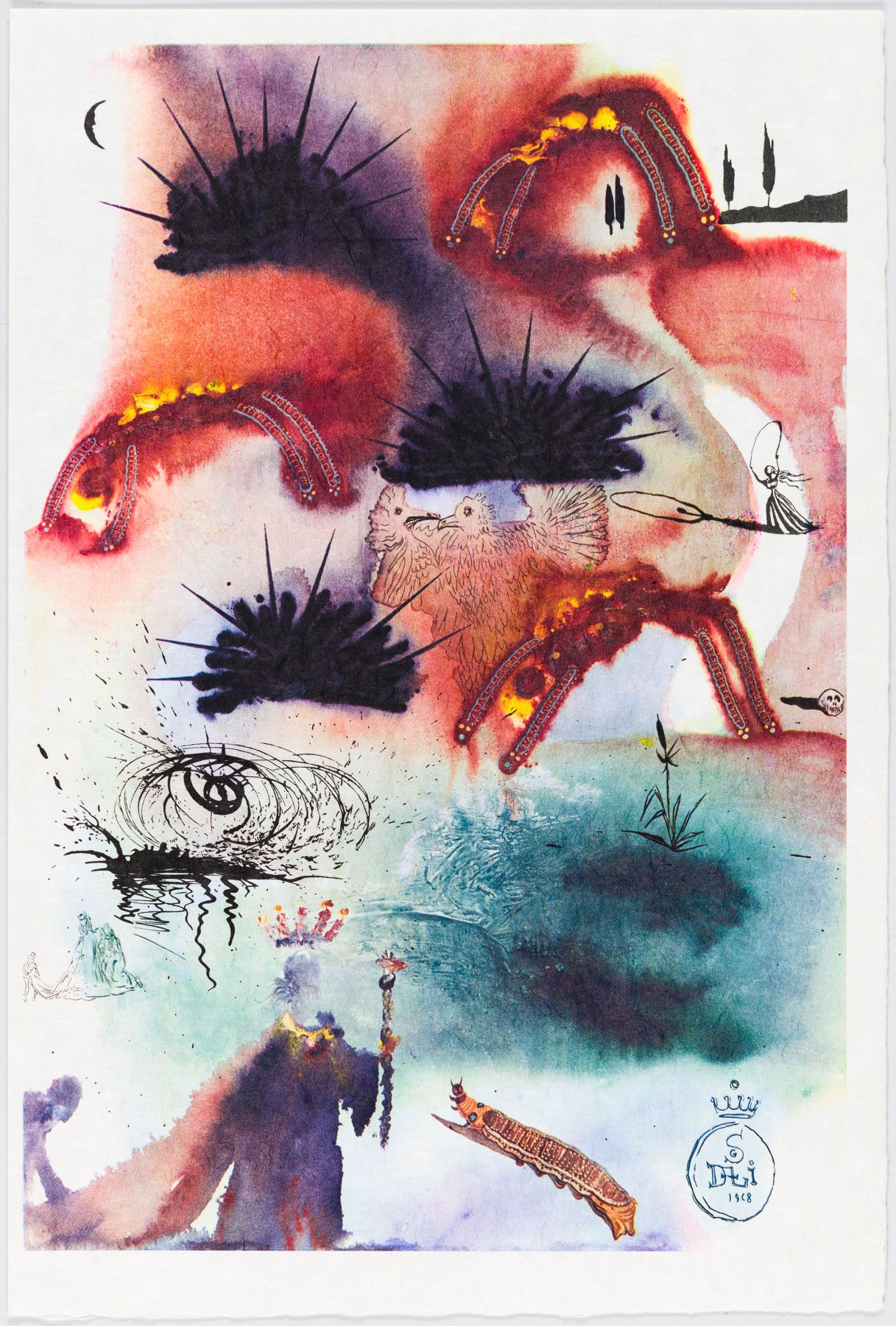 Artwork by Salvador Dalí, The Lobster Quadrille, Made of Heliogravure 