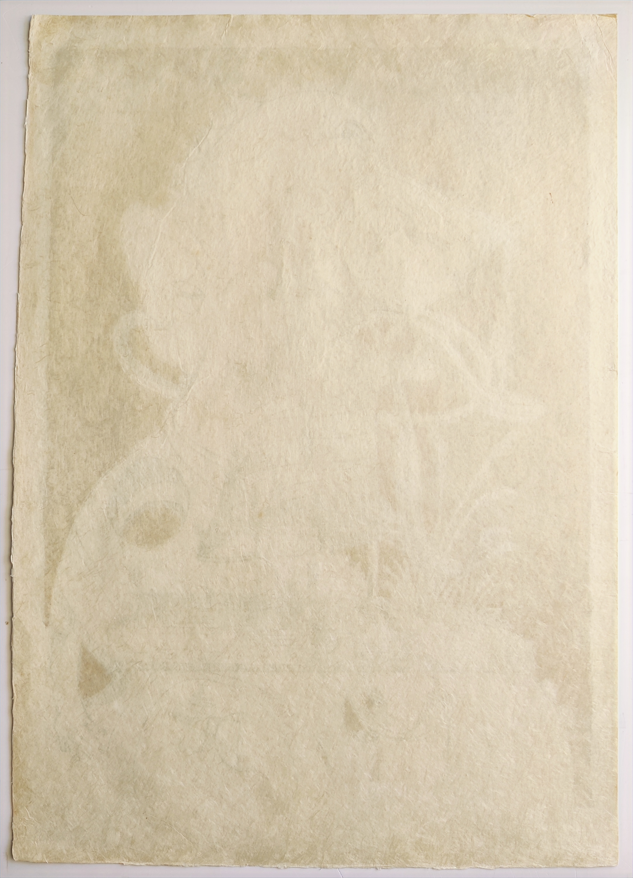 A surreal woodcut print featuring a large, spiky animal head with a human figure emerging from its mouth.