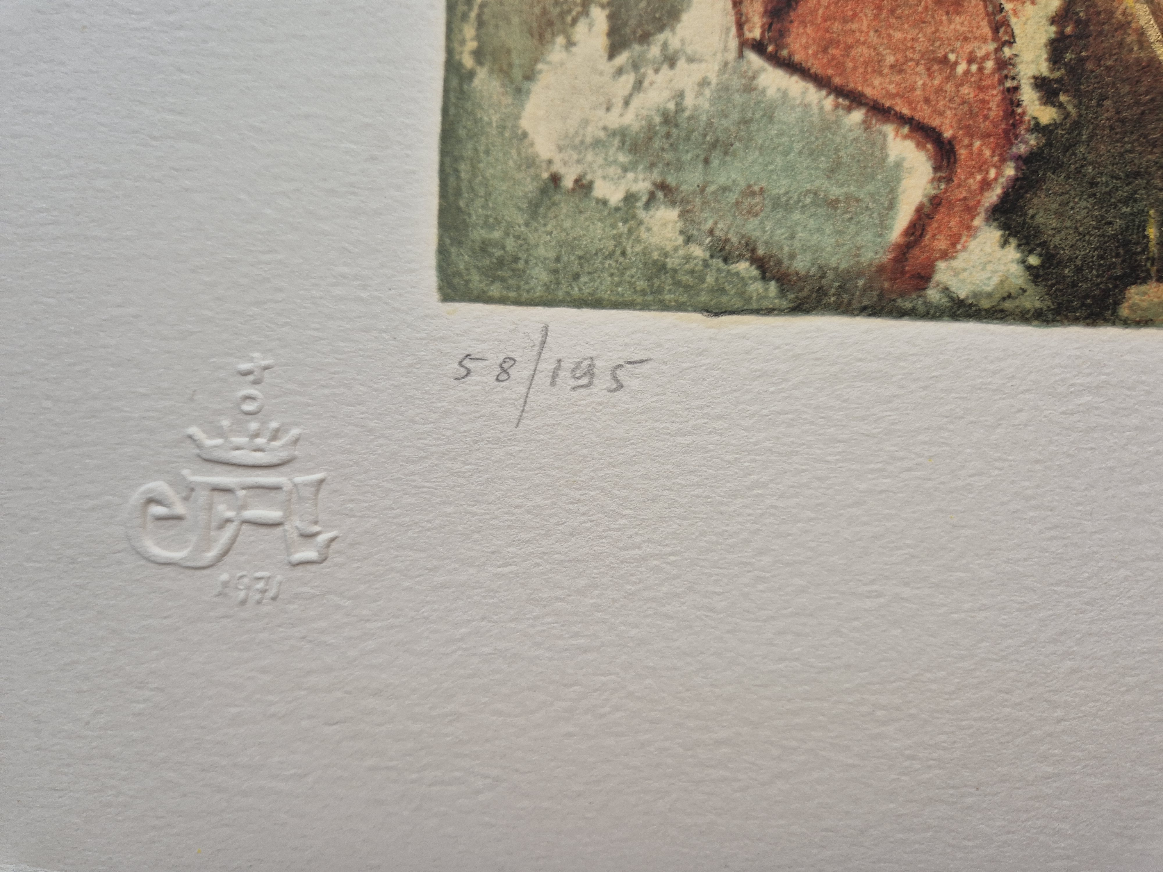 A painting of three women sitting on a bench.