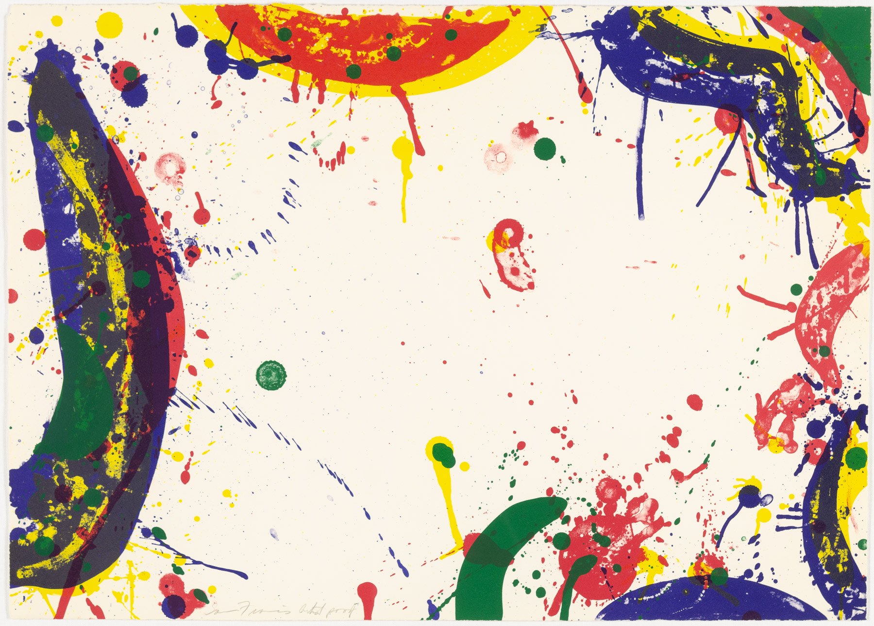 Artwork by Sam Francis, Sun Up, Made of Lithograph 