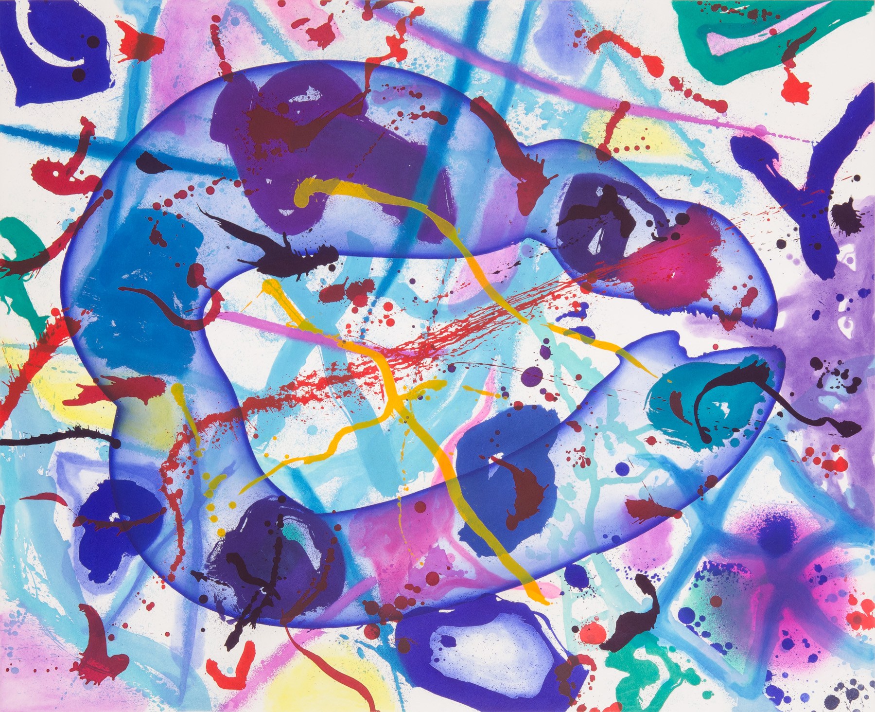 Artwork by Sam Francis, Trietto IV, Made of Aquatint 