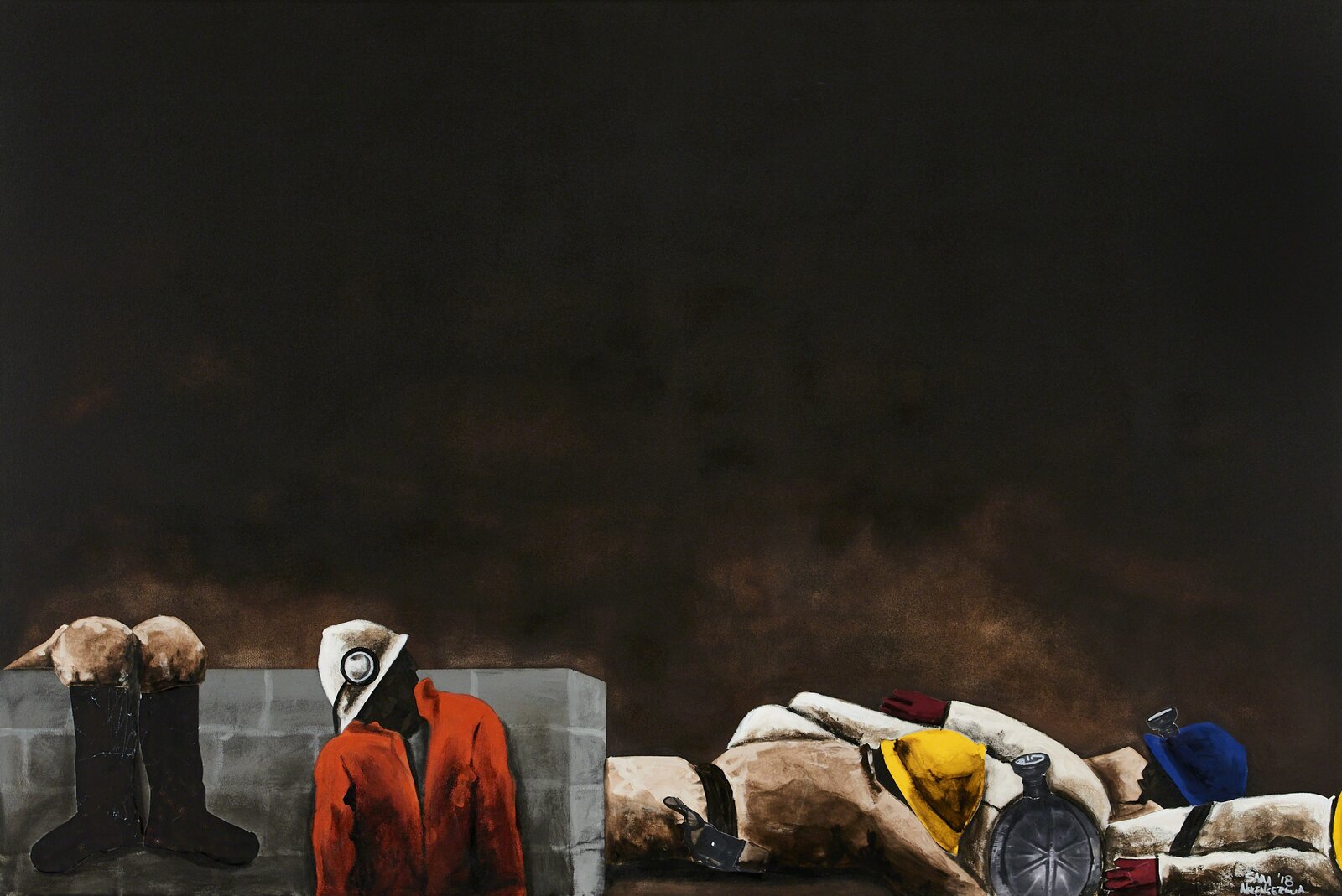 Phalaborwa Six by Sam Nhlengethwa, 2018