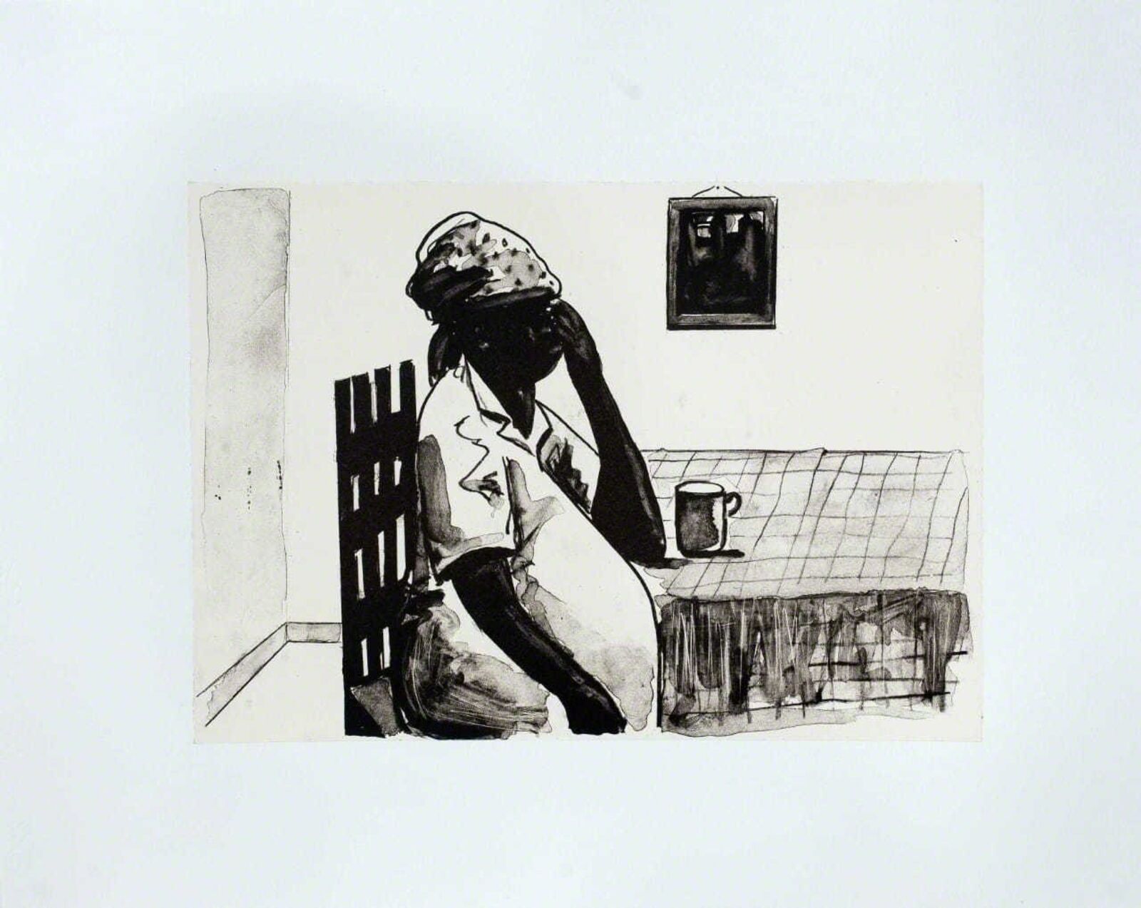 Waiting to give birth by Sam Nhlengethwa, 2018