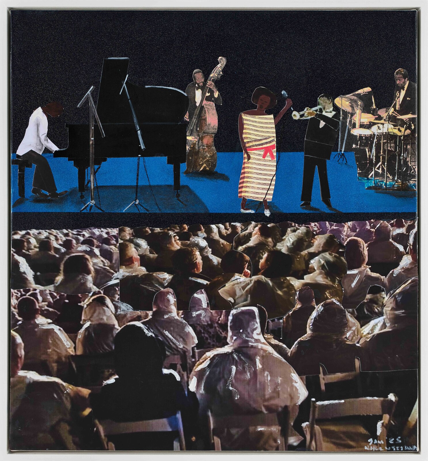 Jazz Performance Rainy Night by Sam Nhlengethwa, 2025