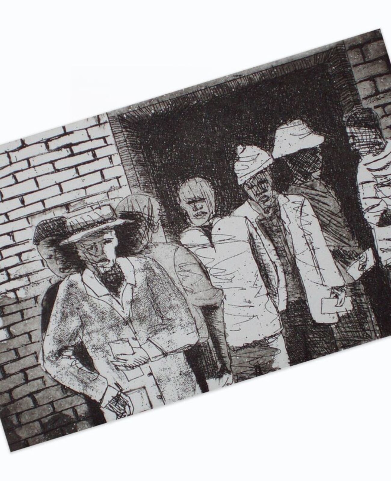 Artwork by Sam Nhlengethwa, Lotto Q (Kwa-Thema), Made of Etching 