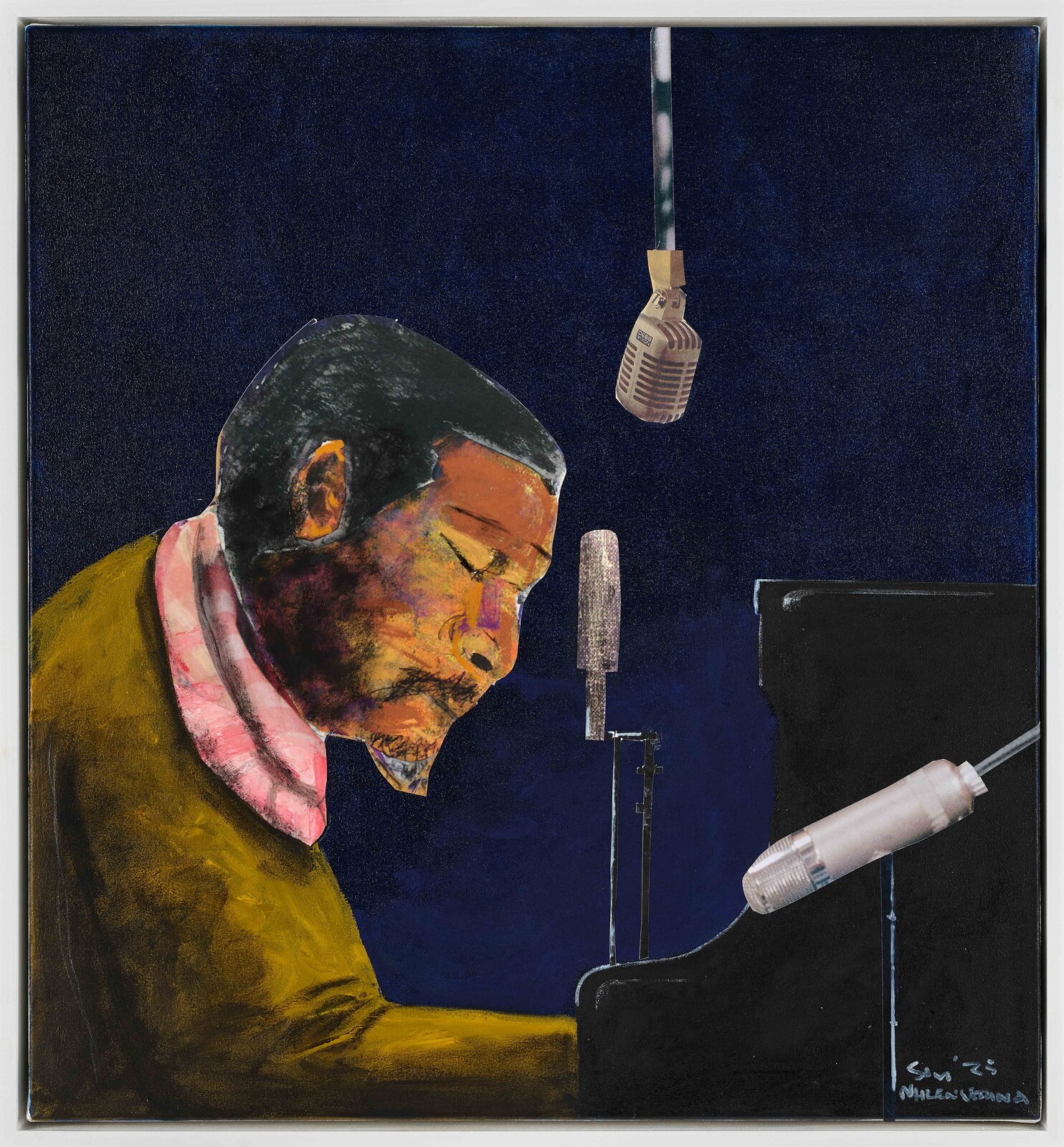 Tribute Bheki Mseleku by Sam Nhlengethwa, 2025