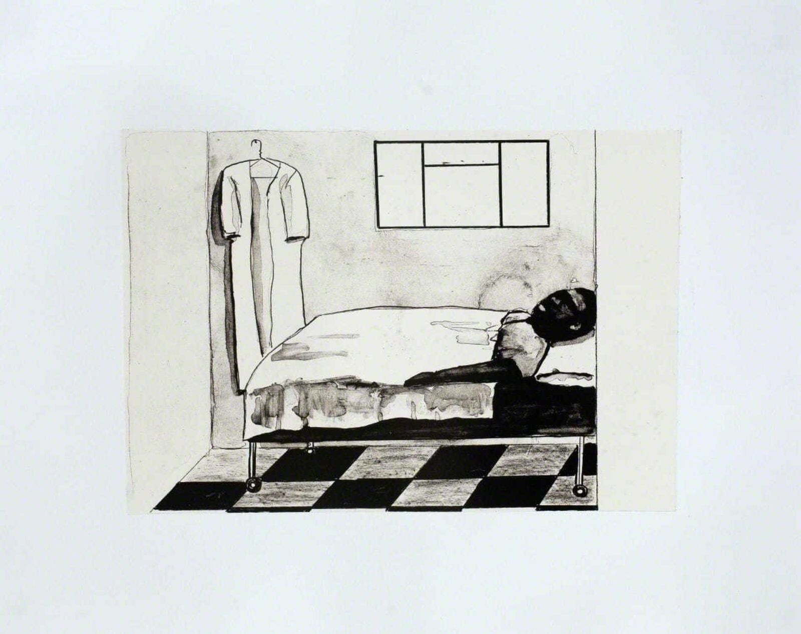 Waiting for a doctor by Sam Nhlengethwa, 2018