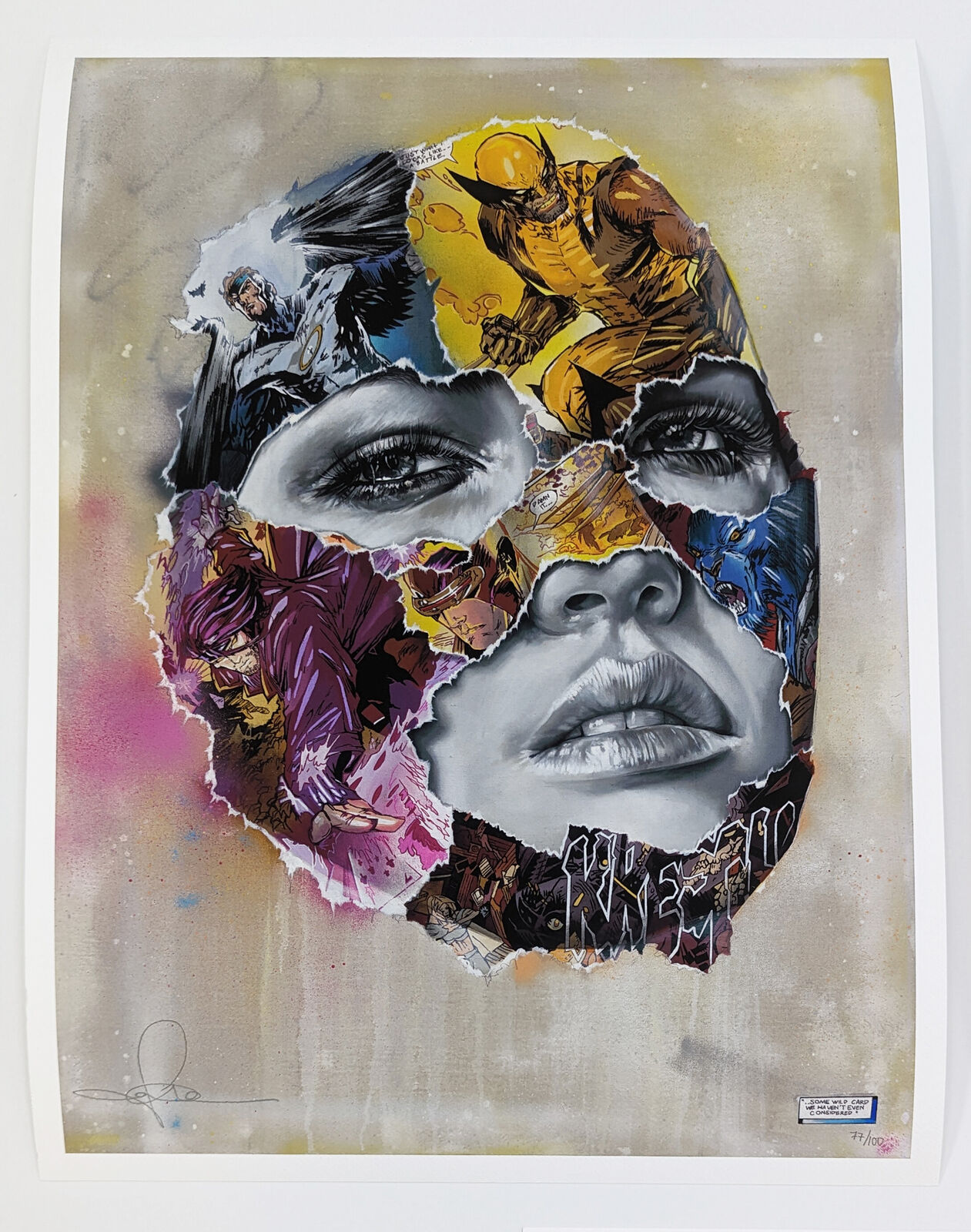 Artwork by Sandra Chevrier, LA CAGE (TRIPTYCH), Made of Screen Print 