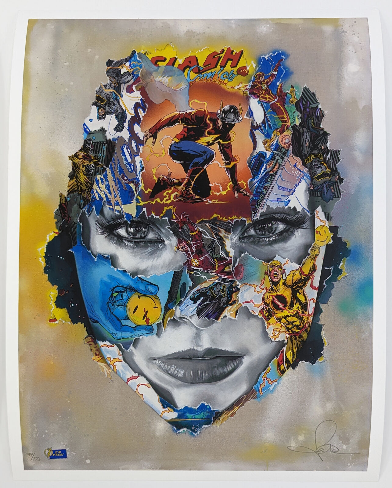 Artwork by Sandra Chevrier, LA CAGE (TRIPTYCH), Made of Screen Print 