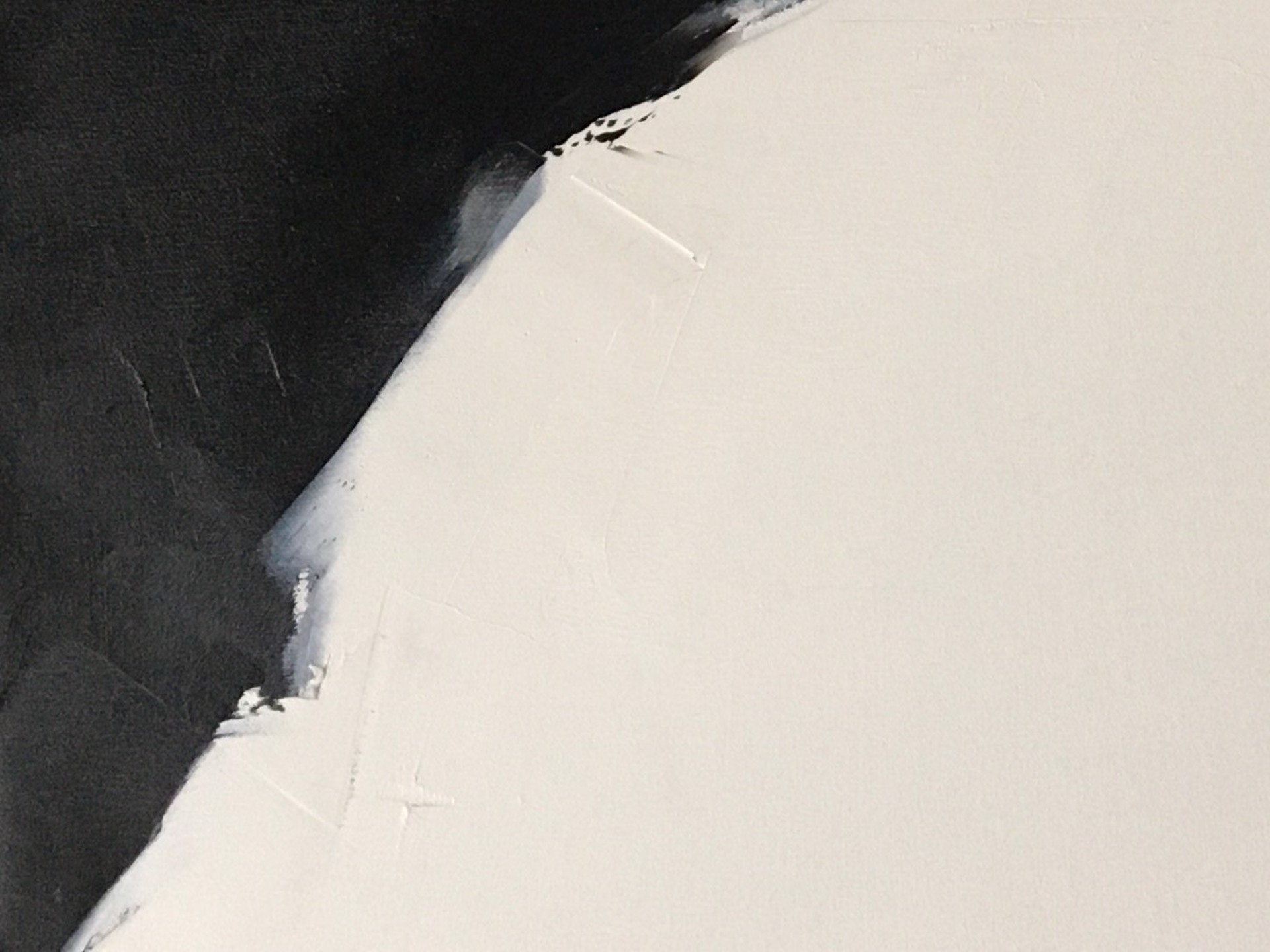 A painting of a white house on a hill.