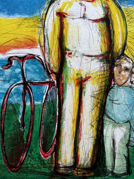 Figure in bici by Sandro Chia, 1996