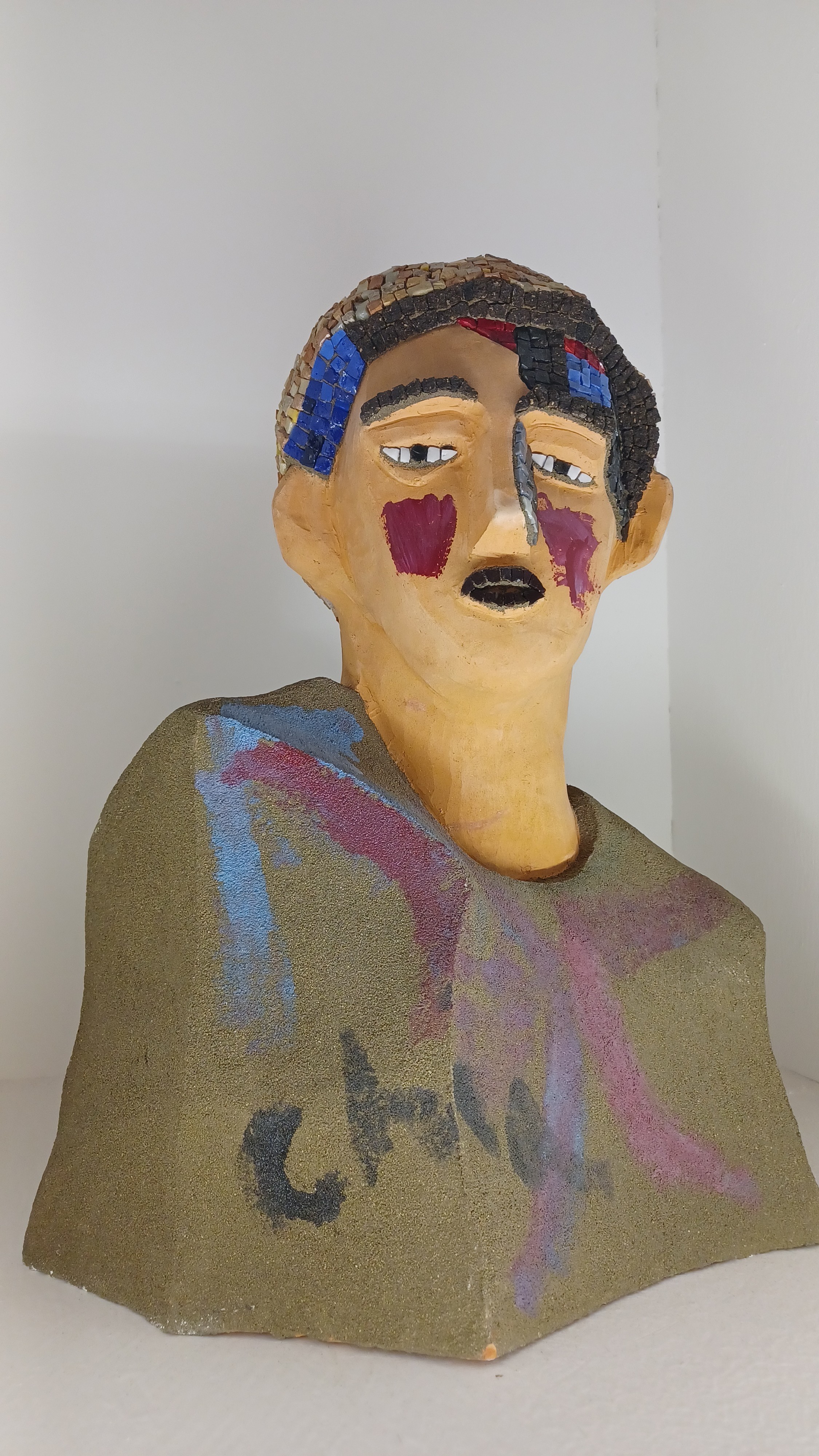 Artwork by Sandro Chia, Senza titolo, Made of Terracotta, Mosaic 