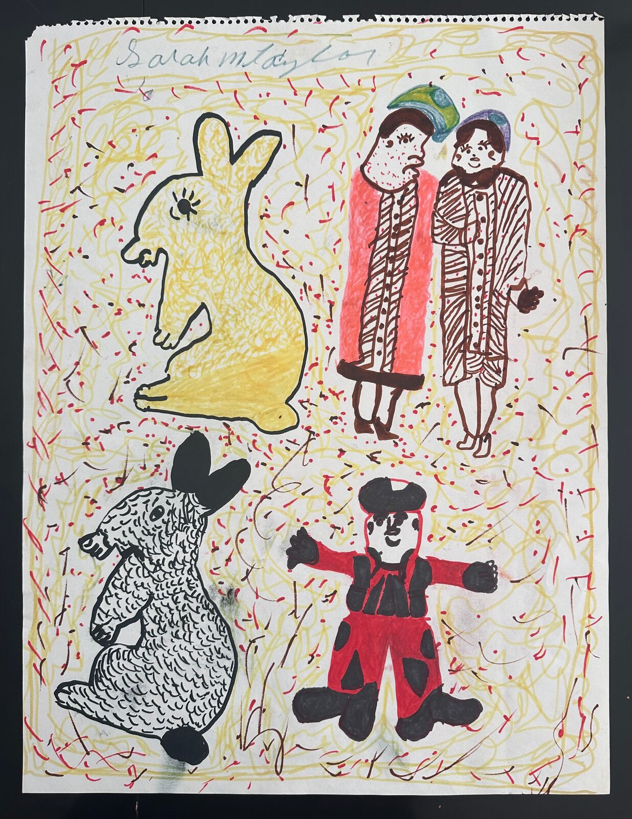 2 Friends by Sarah Mary Taylor, circa 1990s