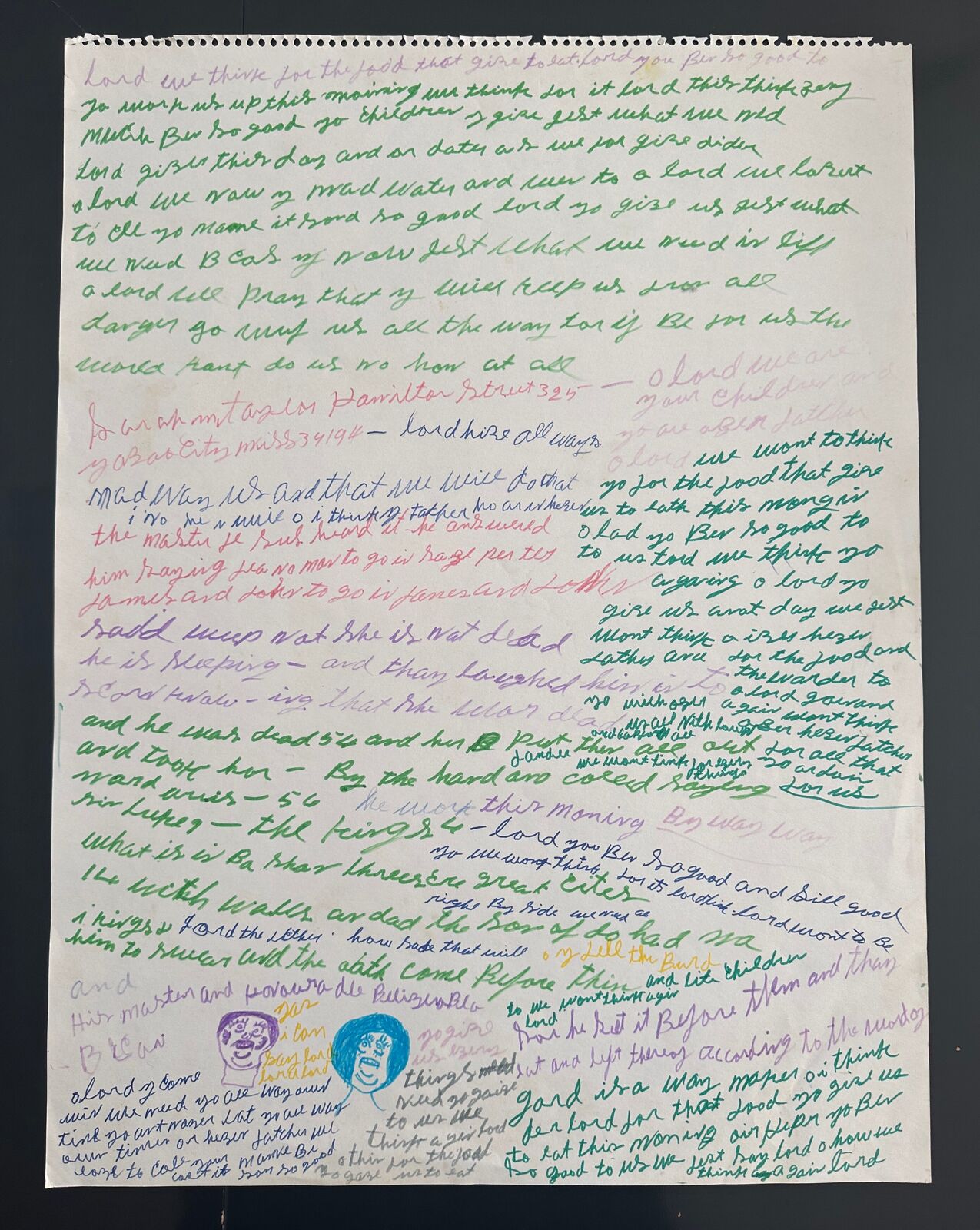 A piece of paper with handwriting on it. 