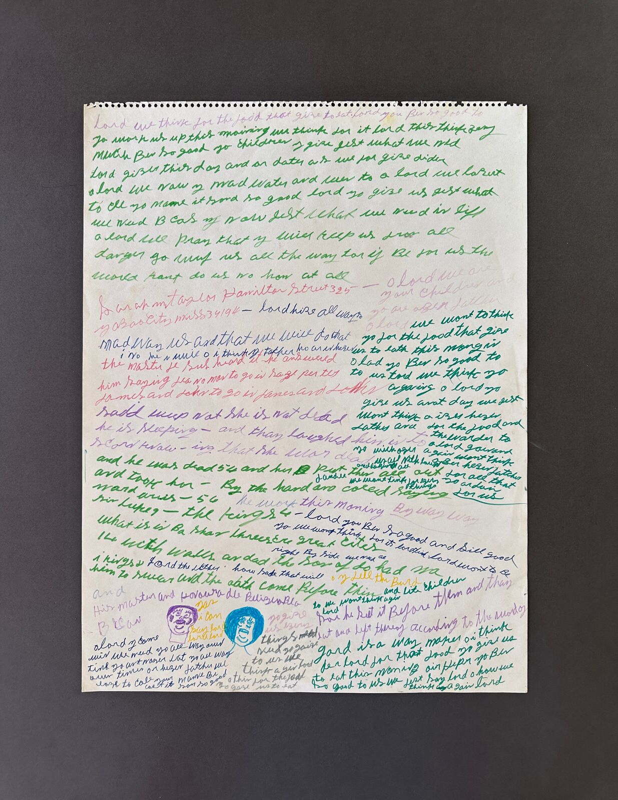 A piece of paper with handwriting on it. 