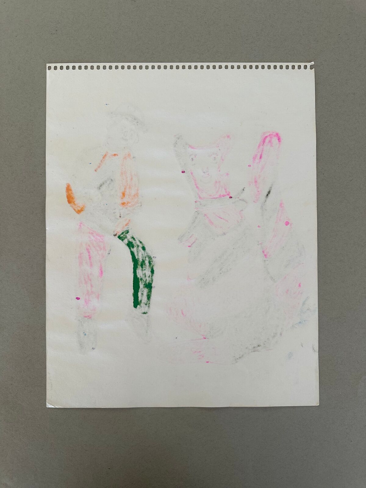 Artwork by Sarah Mary Taylor, Untitled (man in hat with large animal), Made of Felt tip marker on paper 