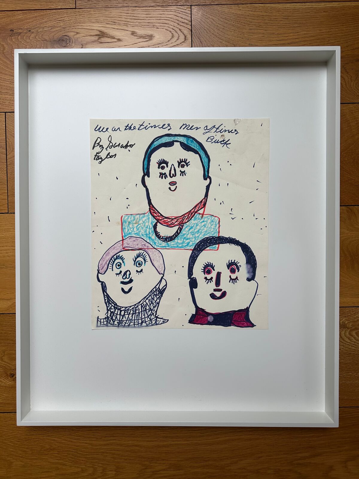 Artwork by Sarah Mary Taylor, Untitled (We ar the Times), Made of Felt tip marker on paper 