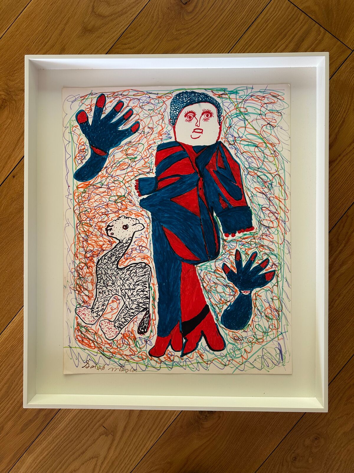 Artwork by Sarah Mary Taylor, Whistle Britches, Made of Felt tip marker on paper 