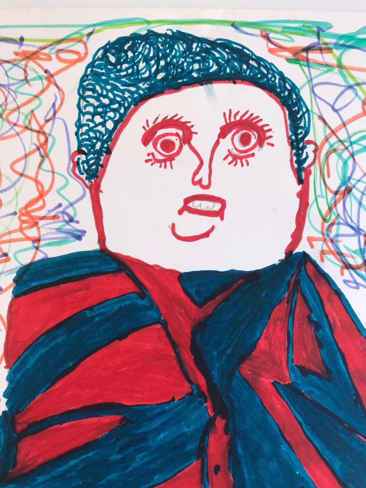 Artwork by Sarah Mary Taylor, Whistle Britches, Made of Felt tip marker on paper 