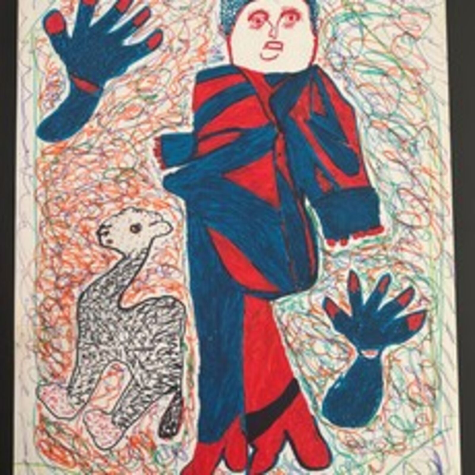 Artwork by Sarah Mary Taylor, Whistle Britches, Made of Felt tip marker on paper 