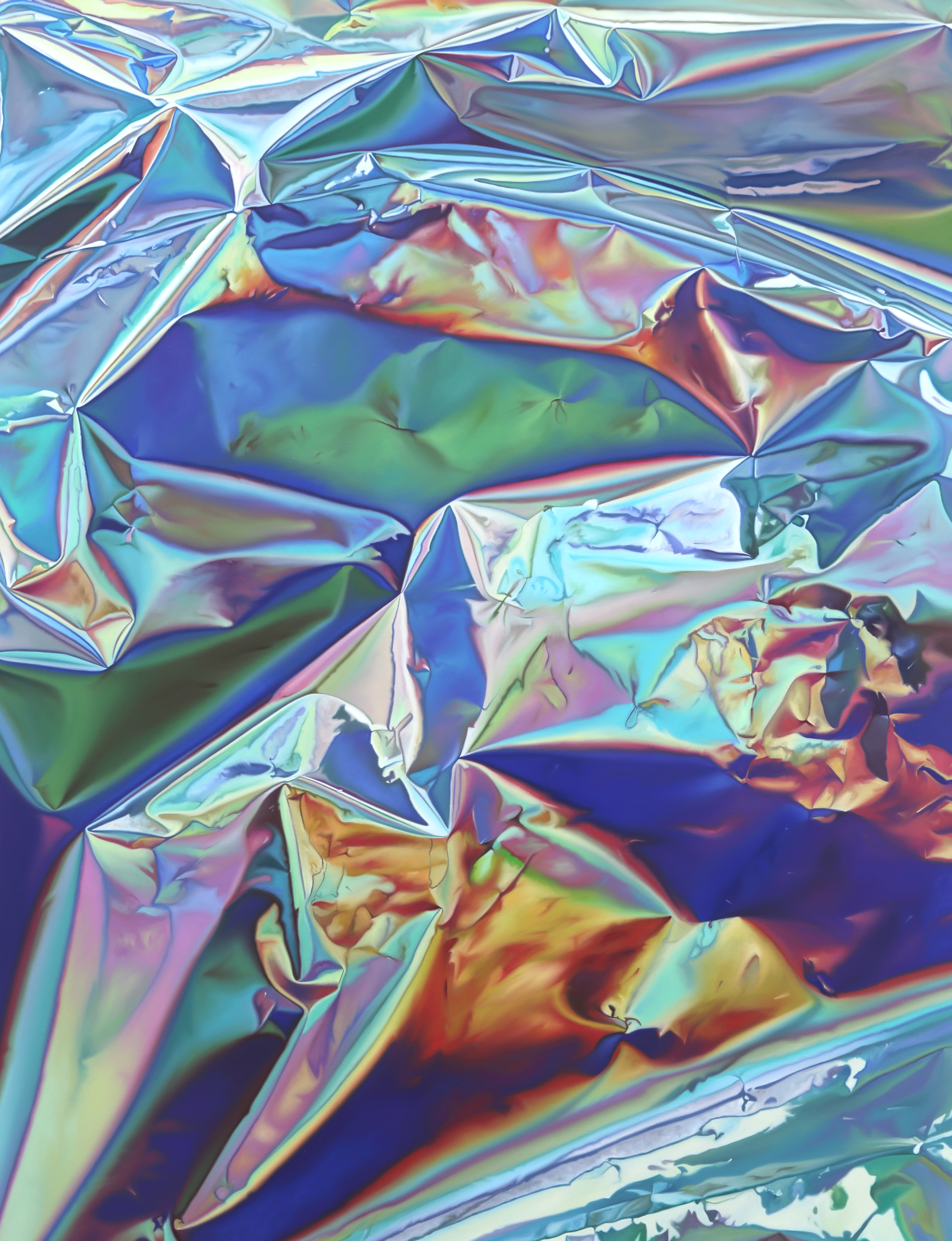 a close up of a piece of foil on a table