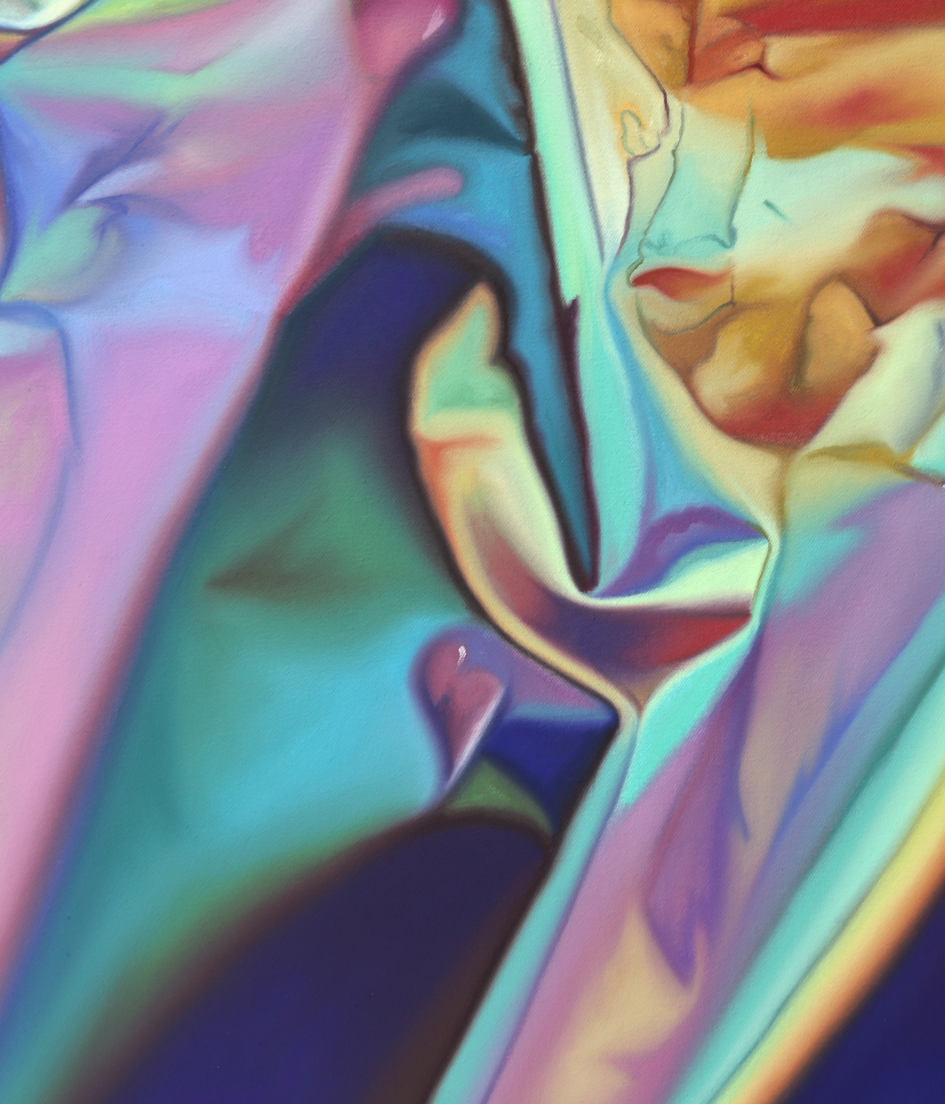 a close up of a piece of foil on a table