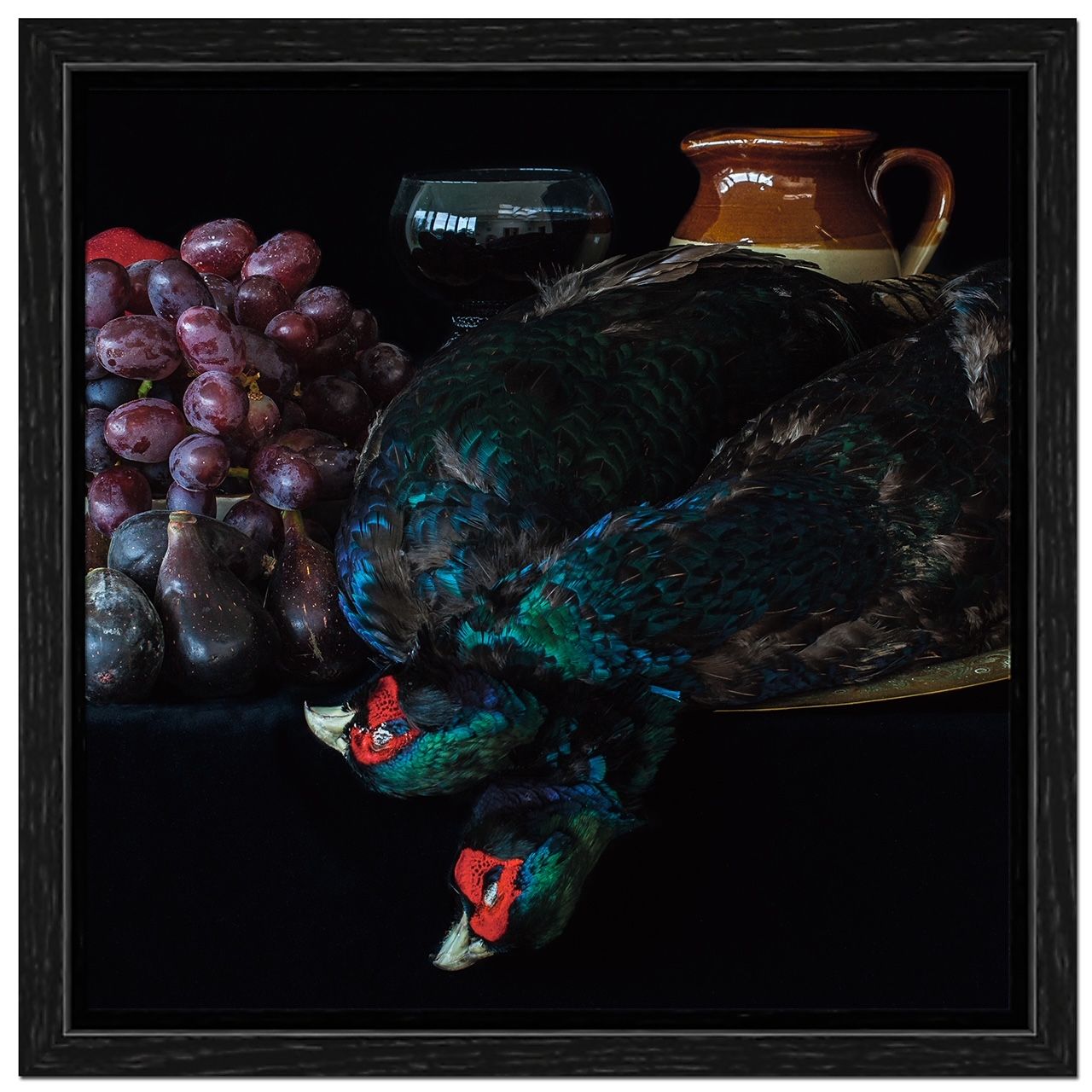 Still Life with Melanistic Pheasants