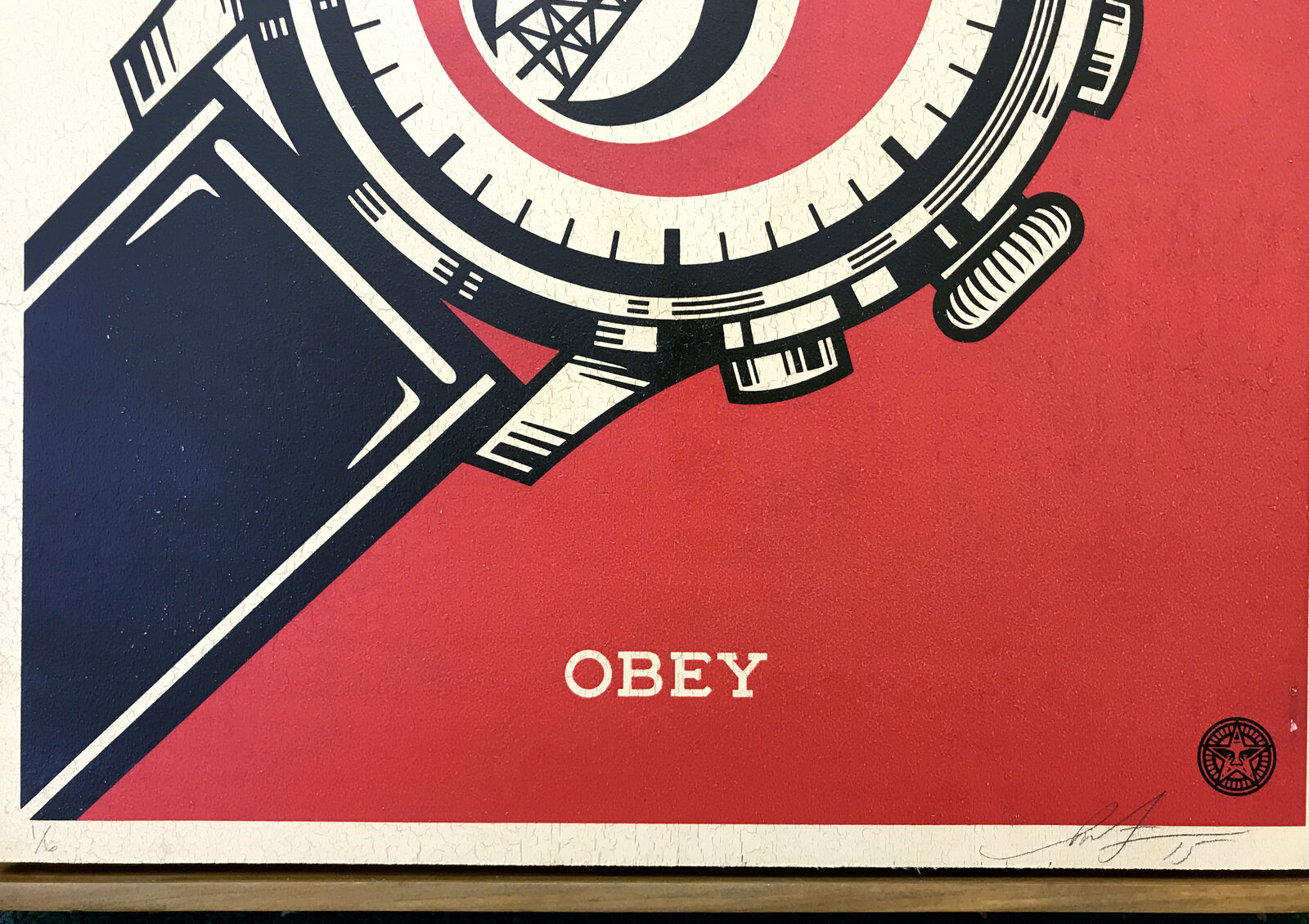 Artwork by Shepard Fairey, TIME TO MOVE ON, Made of Screenprint On Wood 