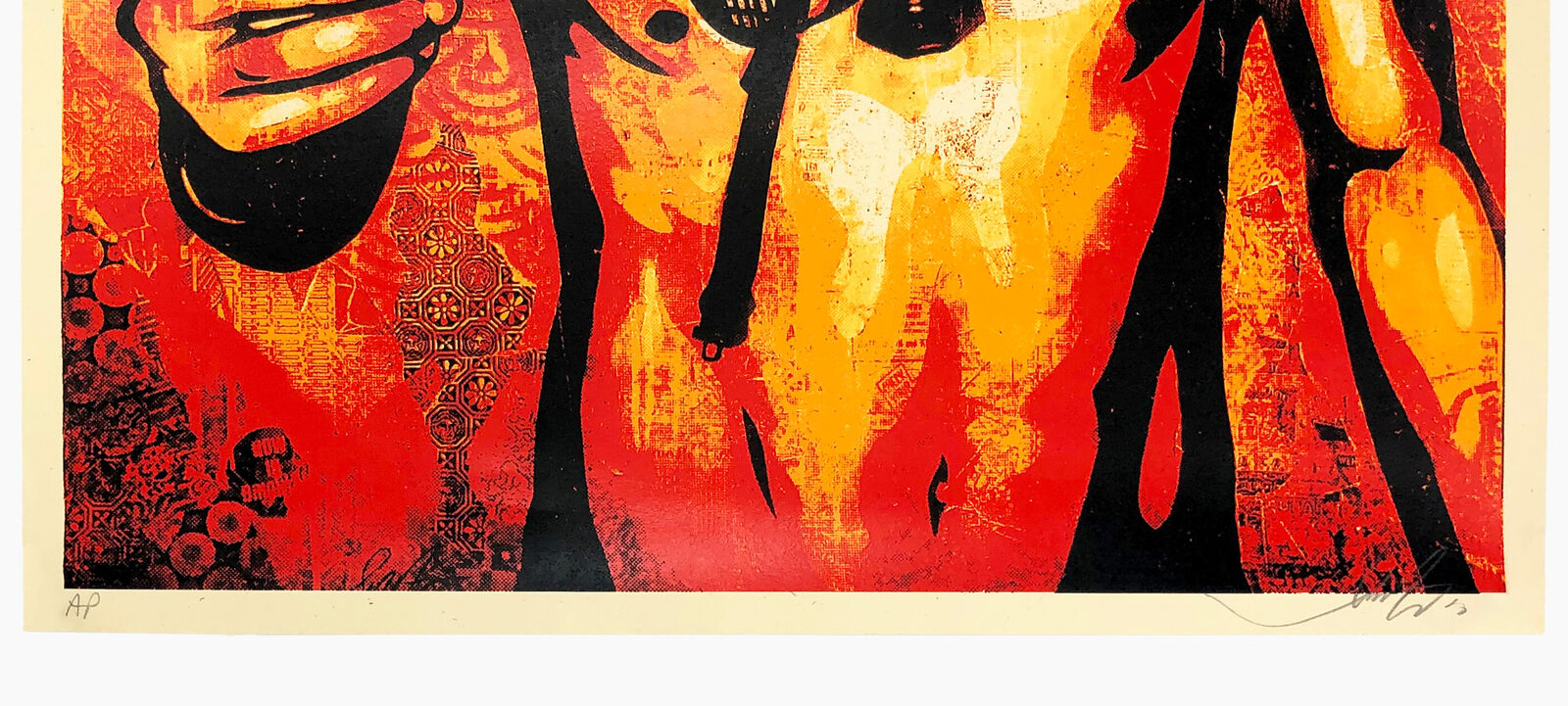 Artwork by Shepard Fairey, Keith Haring (framed hand signed screen print), Made of Screen Print 