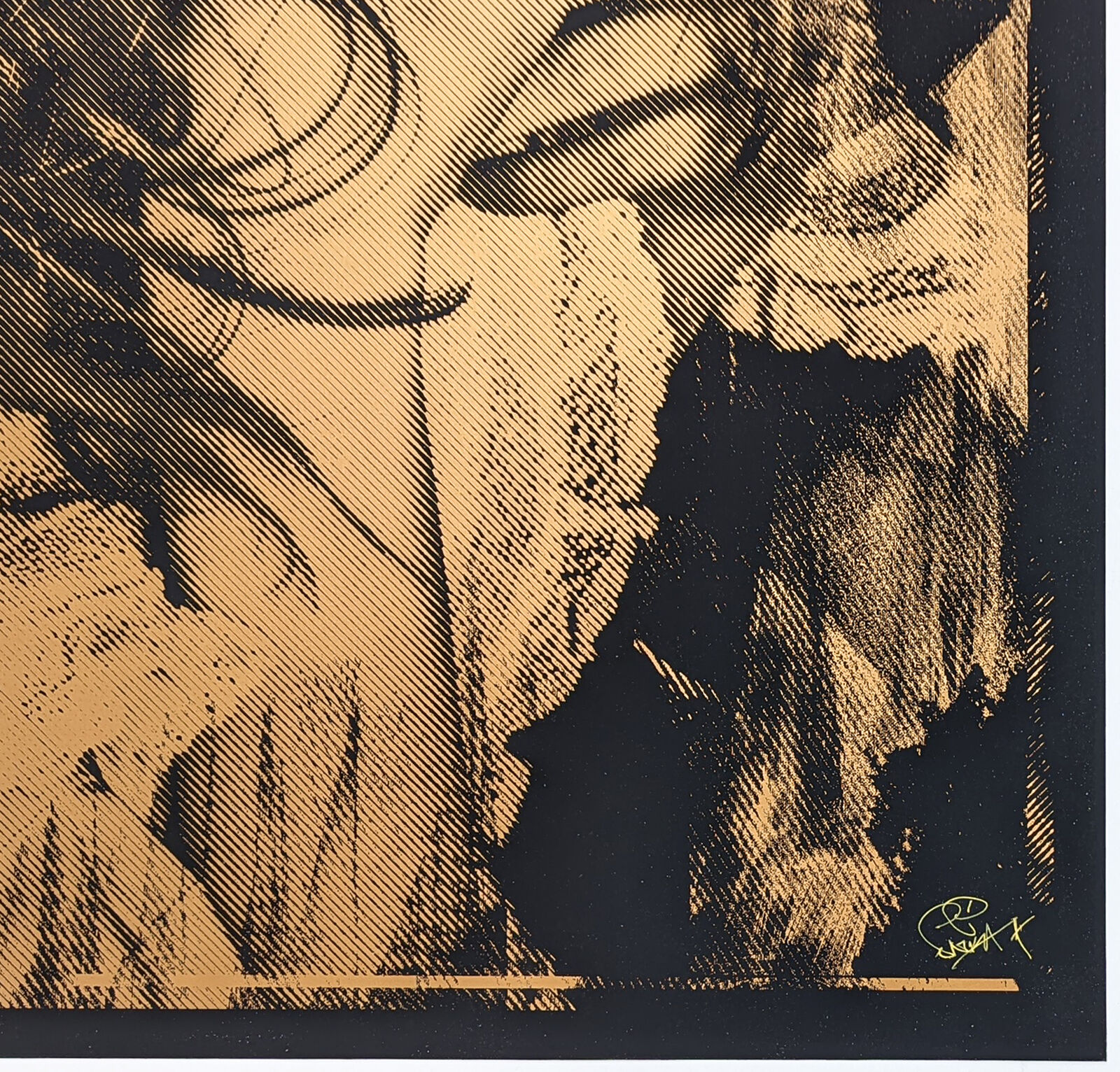 Artwork by SNIK, BY YOUR SIDE (COPPER), Made of Screen Print 