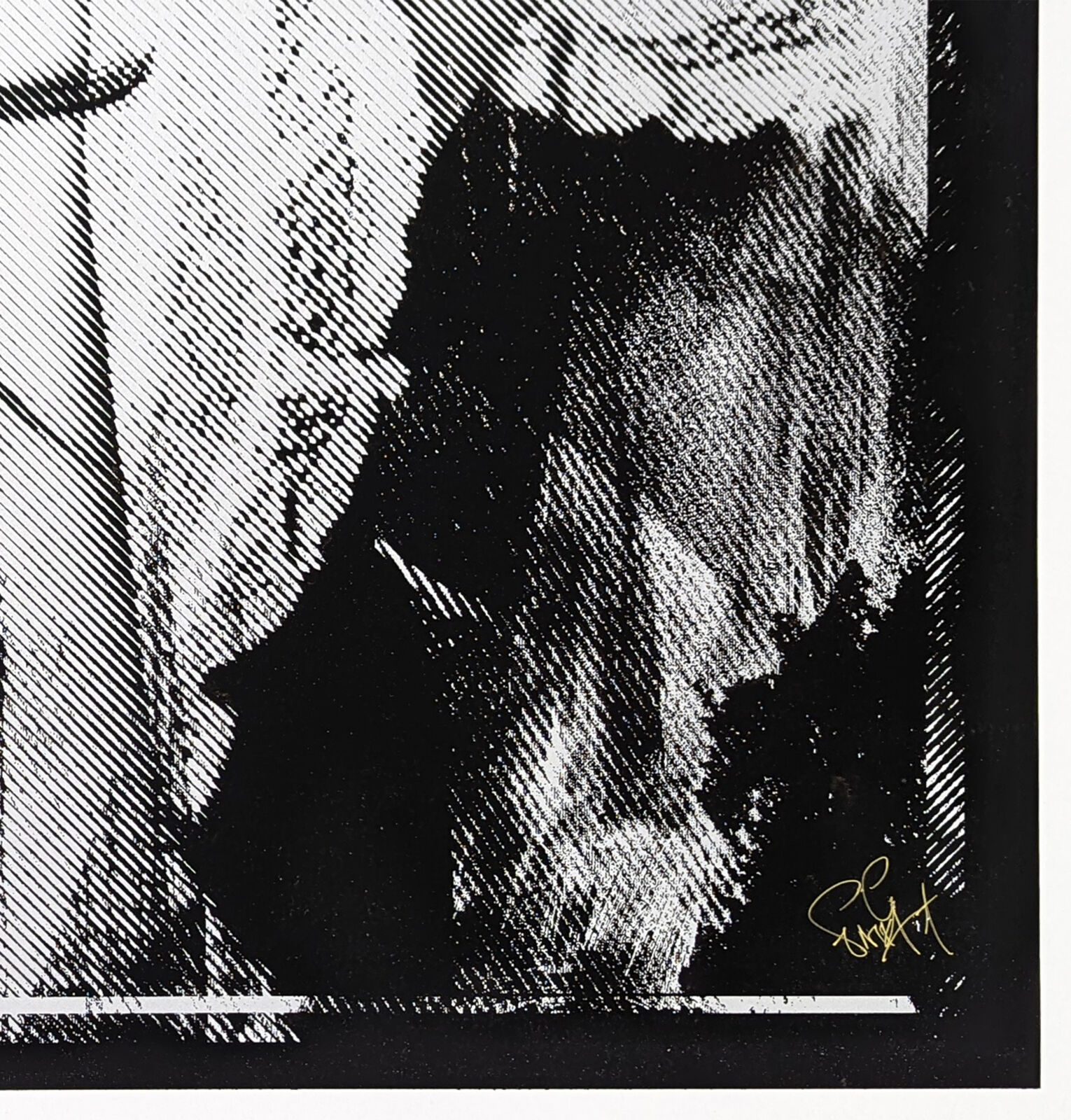 Artwork by SNIK, BY YOUR SIDE (SILVER), Made of Screen Print 