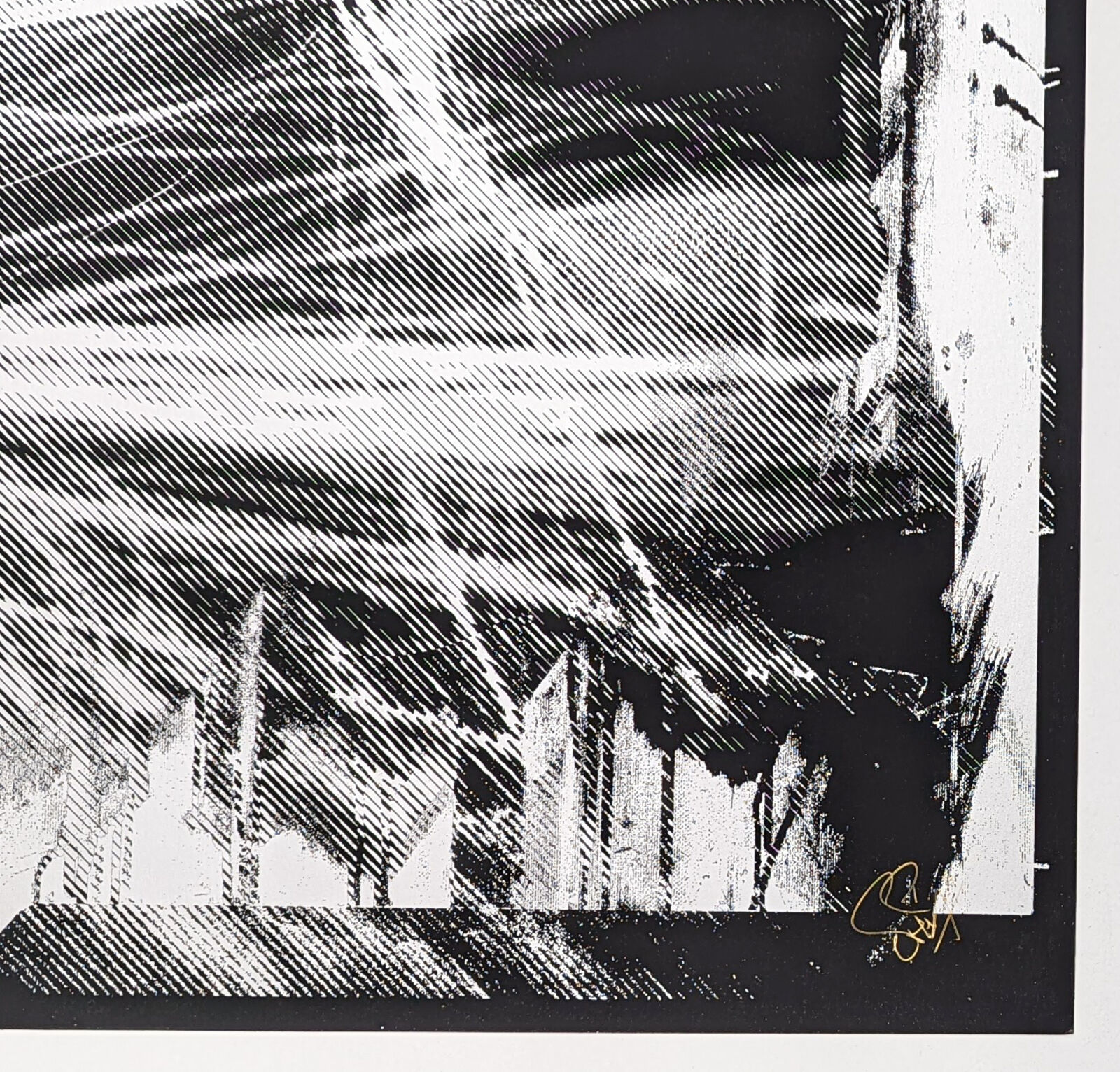 Artwork by SNIK, EMMALINE (SILVER), Made of Screen Print 