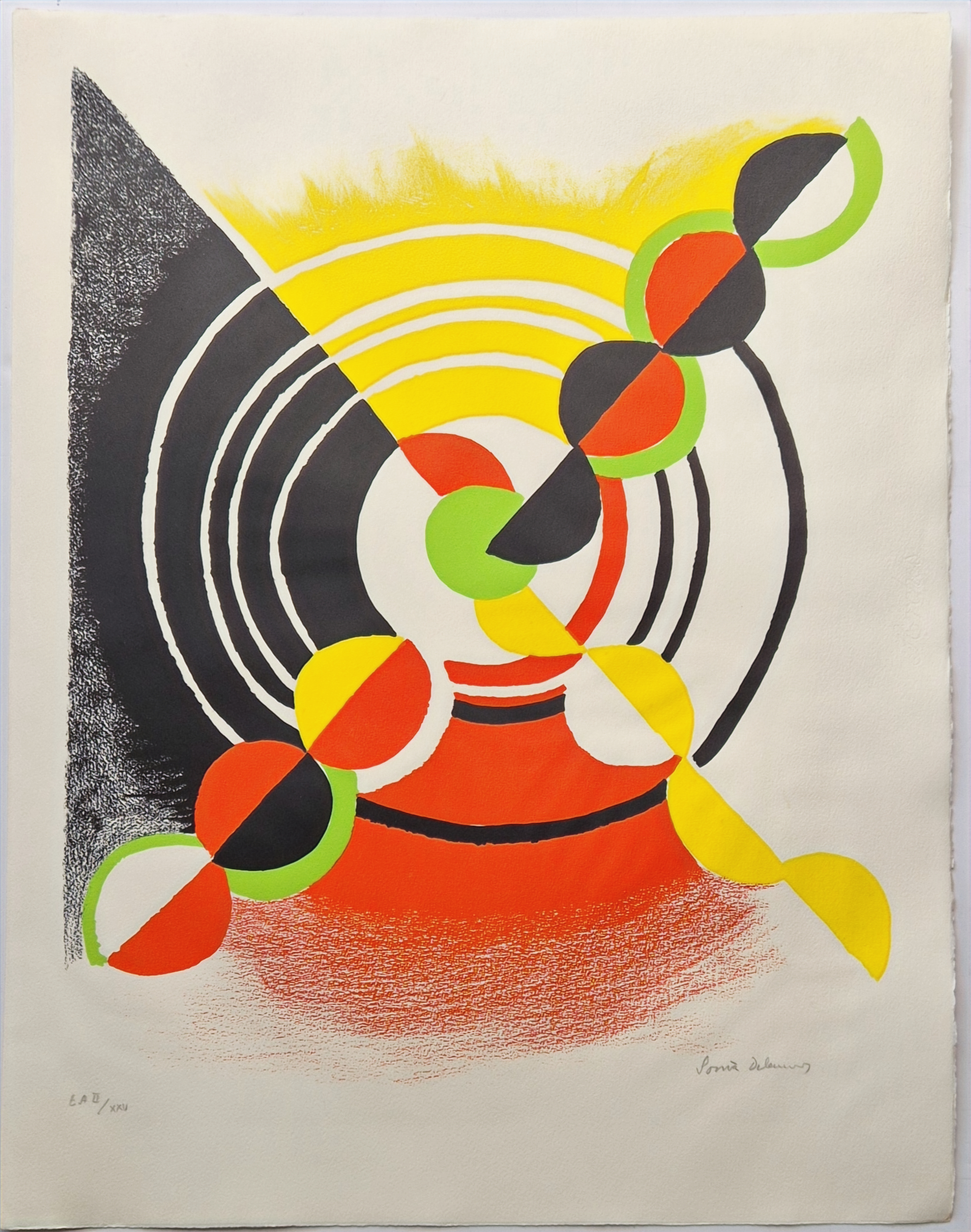 Diagonal X by Sonia Delaunay, 1975