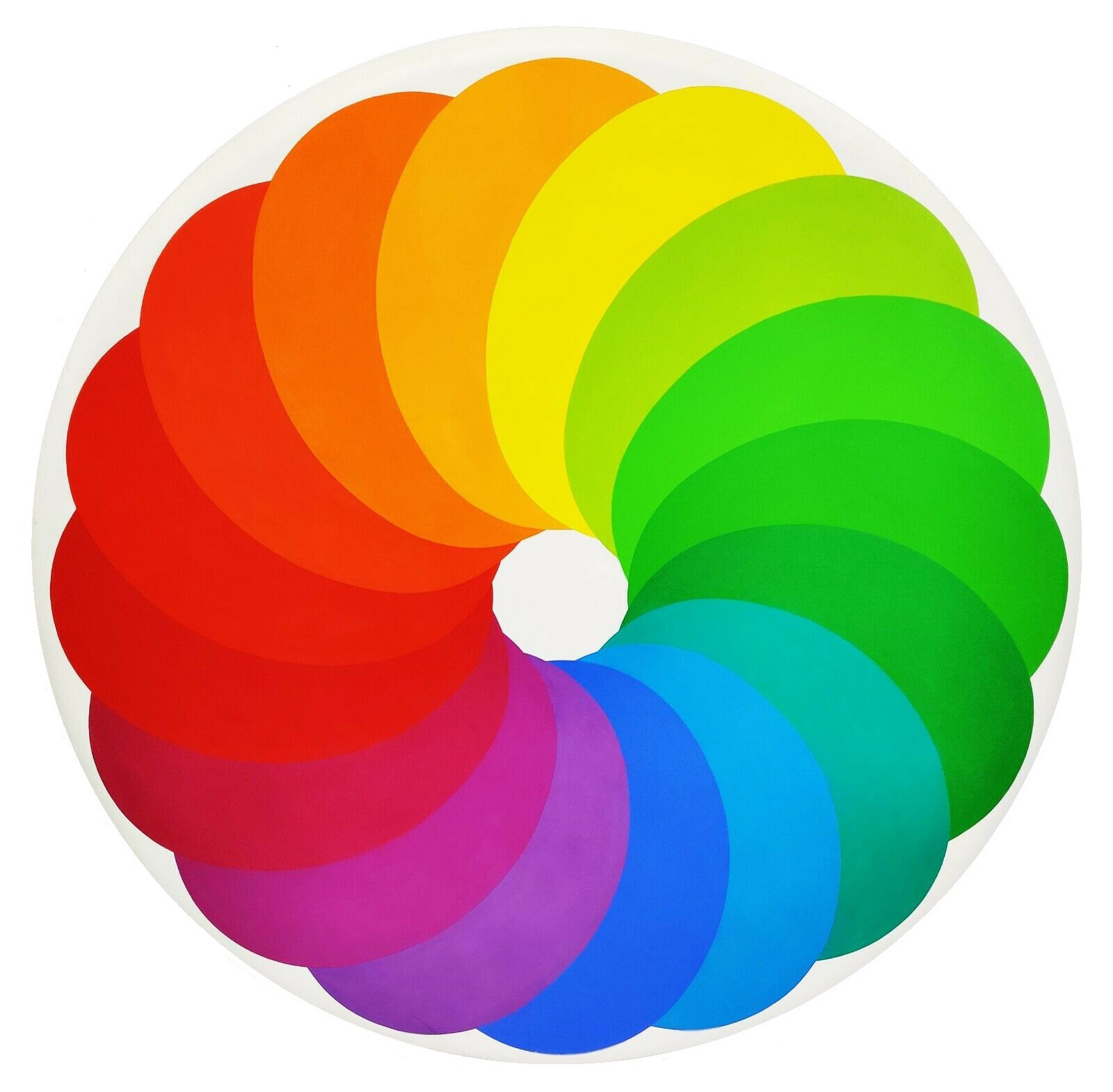 A circle of different colors of the same color on a white background.